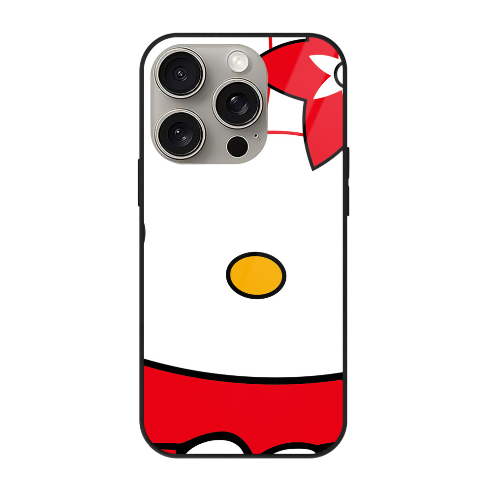 （画像用） Hello Kitty ハローキティ 【iPhone15Pro対応】スマホケース 耐衝撃＆黄変防止 背面ガラス