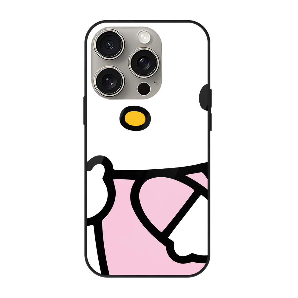 （画像用） Hello Kitty ハローキティ 【iPhone15Pro対応】スマホケース 耐衝撃＆黄変防止 背面ガラス