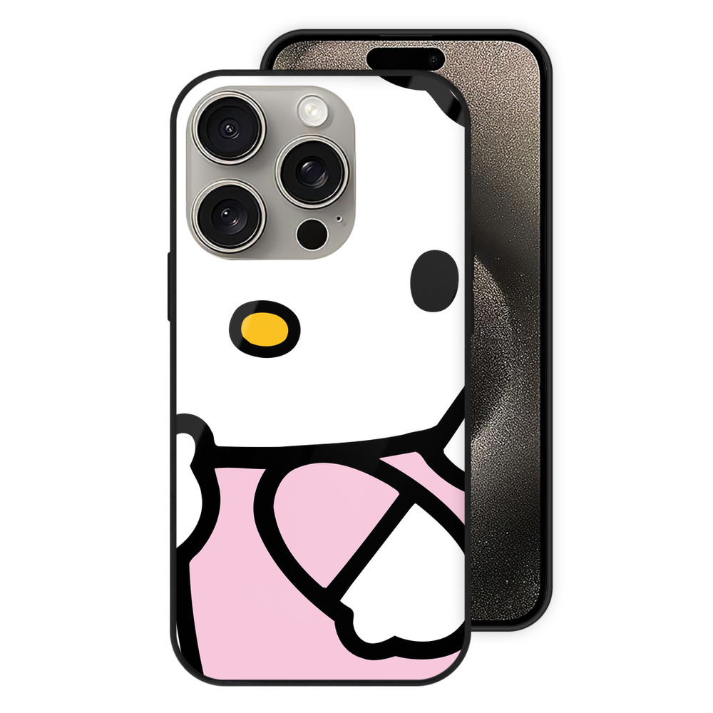 （画像用） Hello Kitty ハローキティ 【iPhone15Pro対応】スマホケース 耐衝撃＆黄変防止 背面ガラス