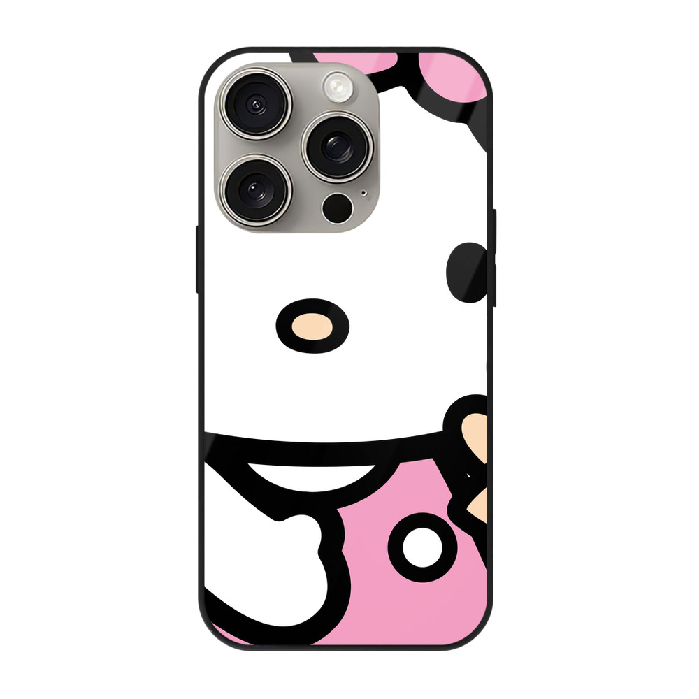 （画像用） Hello Kitty ハローキティ 【iPhone15Pro対応】スマホケース 耐衝撃＆黄変防止 背面ガラス