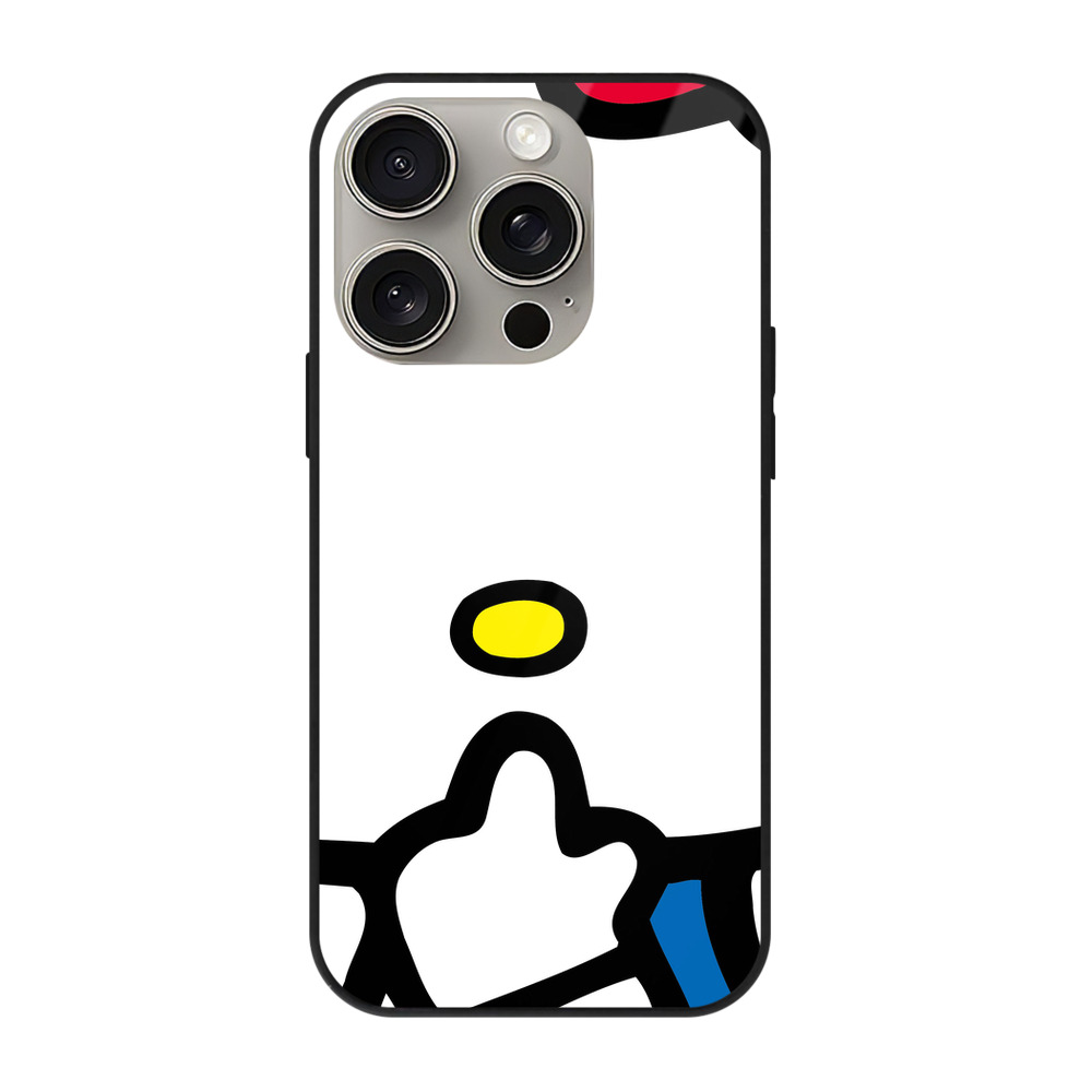 （画像用） Hello Kitty ハローキティ 【iPhone15Pro対応】スマホケース 耐衝撃＆黄変防止 背面ガラス