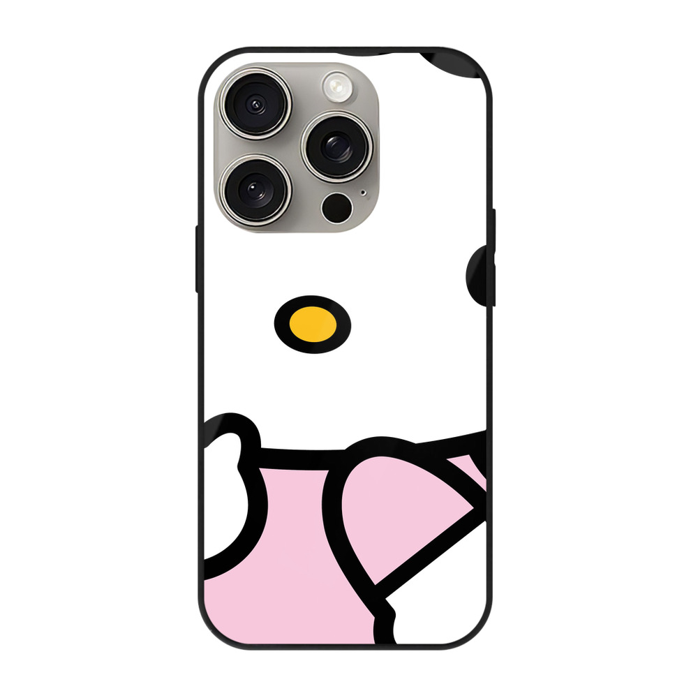（画像用） Hello Kitty ハローキティ 【iPhone15Pro対応】スマホケース 耐衝撃＆黄変防止 背面ガラス
