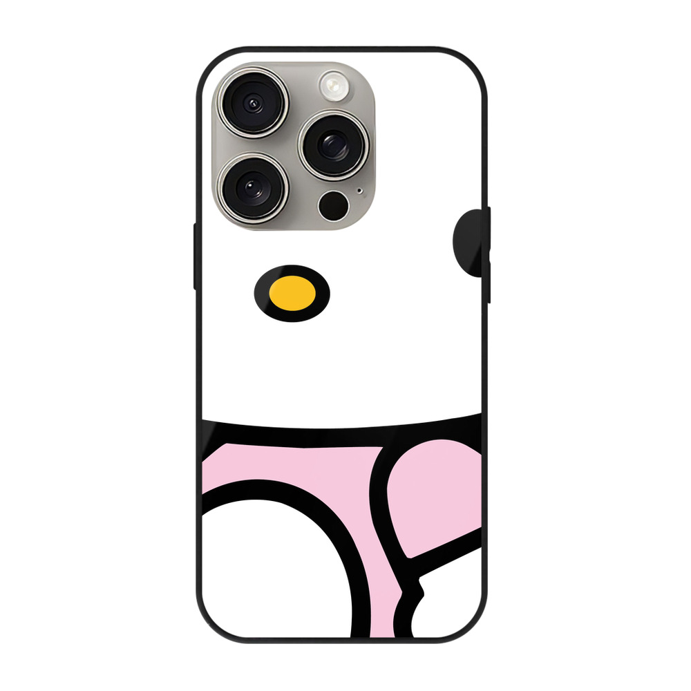 （画像用） Hello Kitty ハローキティ 【iPhone15Pro対応】スマホケース 耐衝撃＆黄変防止 背面ガラス