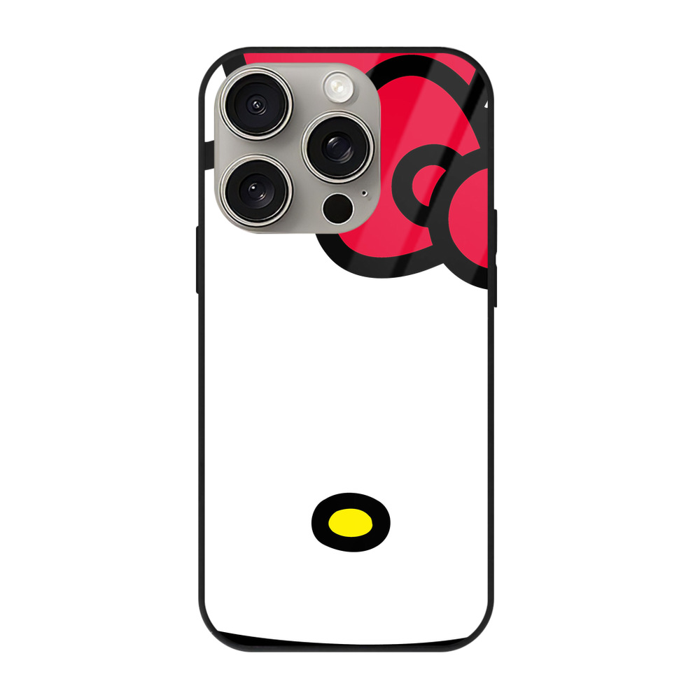 （画像用） Hello Kitty ハローキティ 【iPhone15Pro対応】スマホケース 耐衝撃＆黄変防止 背面ガラス