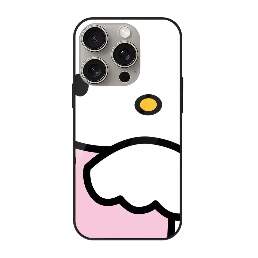 （画像用） Hello Kitty ハローキティ 【iPhone15Pro対応】スマホケース 耐衝撃＆黄変防止 背面ガラス