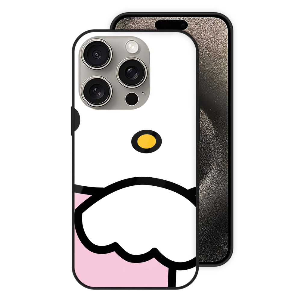 （画像用） Hello Kitty ハローキティ 【iPhone15Pro対応】スマホケース 耐衝撃＆黄変防止 背面ガラス