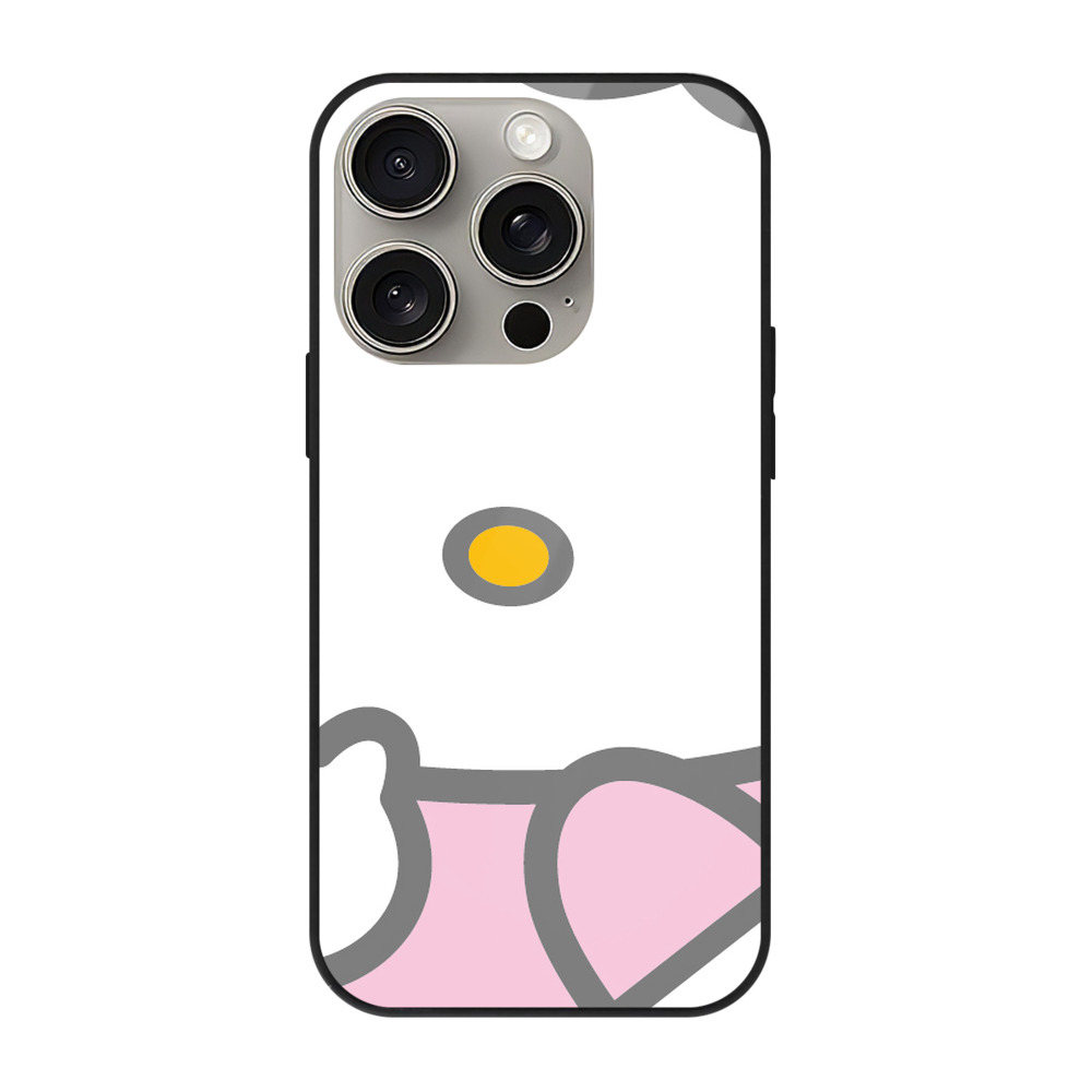 （画像用） Hello Kitty ハローキティ 【iPhone15Pro対応】スマホケース 耐衝撃＆黄変防止 背面ガラス