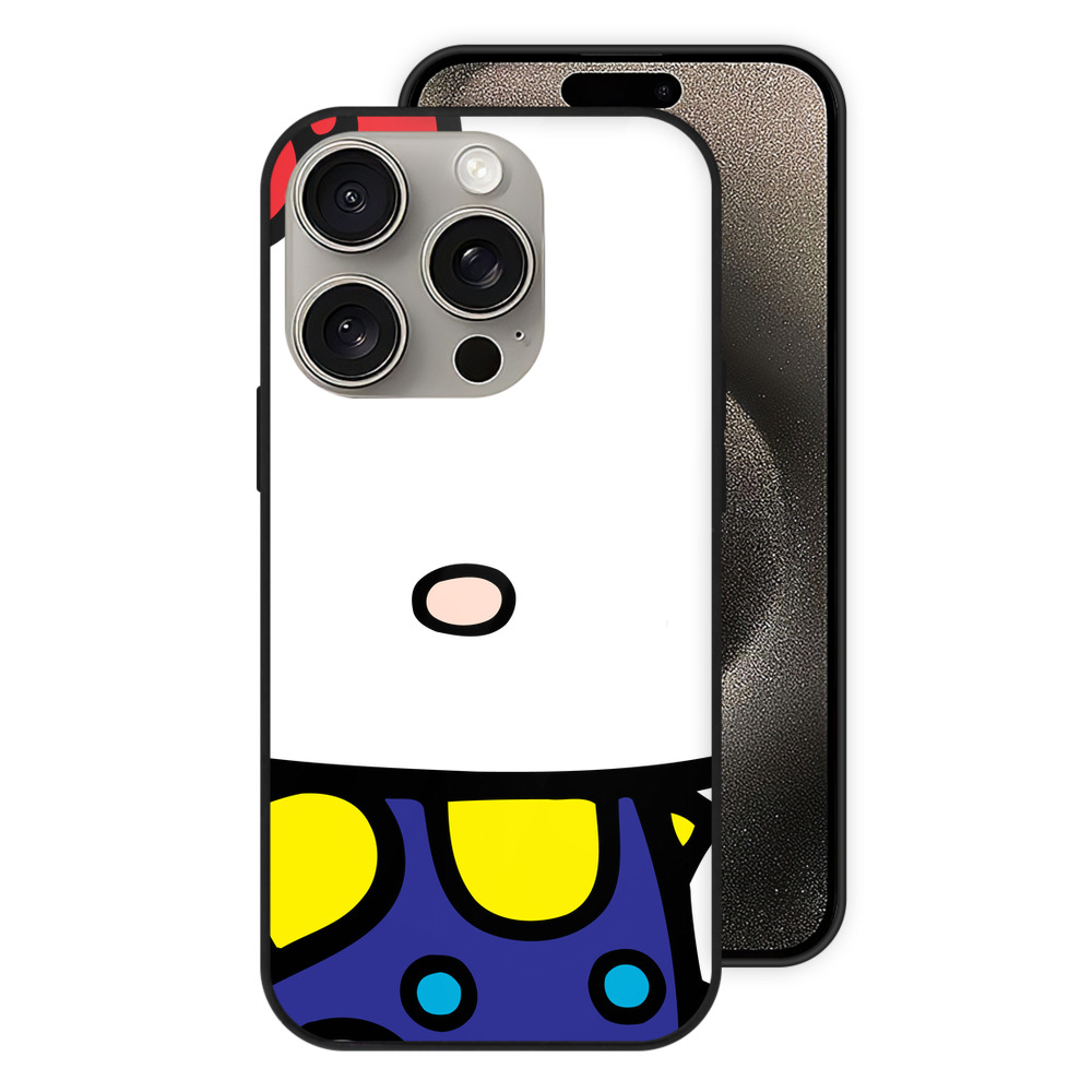 （画像用） Hello Kitty ハローキティ 【iPhone15Pro対応】スマホケース 耐衝撃＆黄変防止 背面ガラス