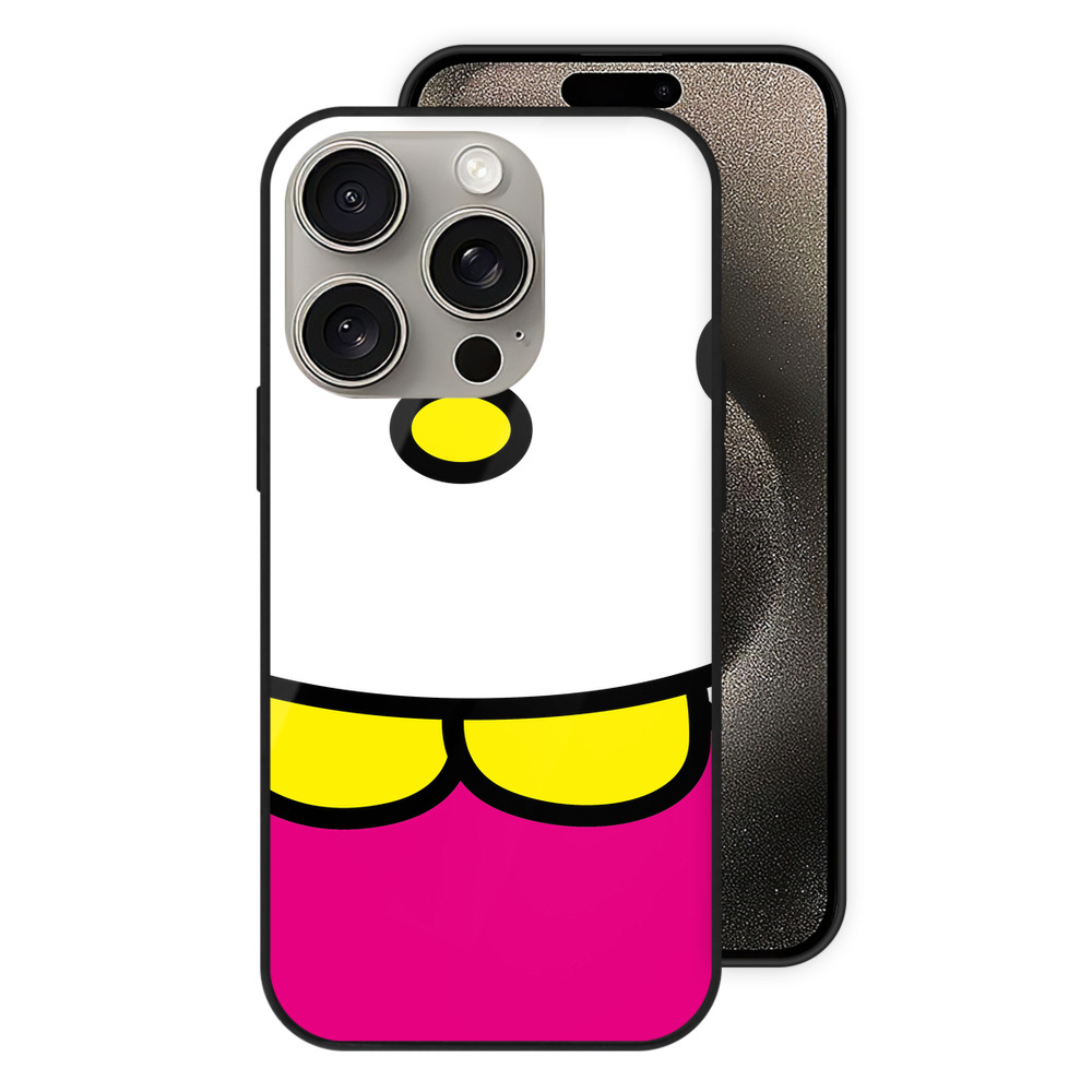 （画像用） Hello Kitty ハローキティ 【iPhone15Pro対応】スマホケース 耐衝撃＆黄変防止 背面ガラス