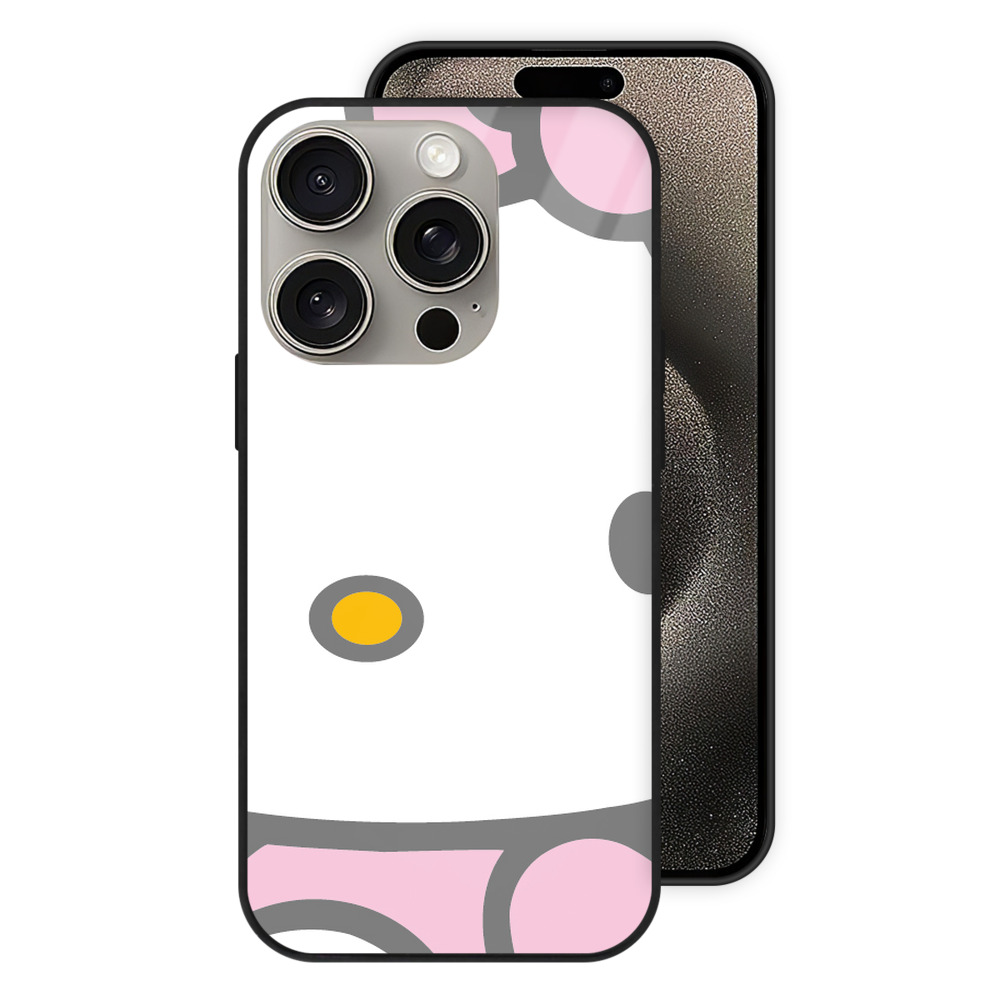（画像用） Hello Kitty ハローキティ 【iPhone15Pro対応】スマホケース 耐衝撃＆黄変防止 背面ガラス