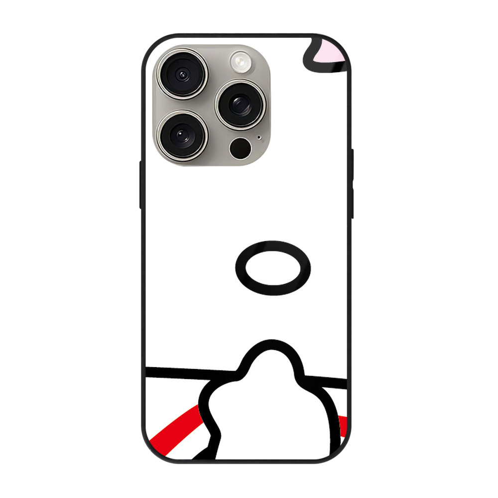 （画像用） Hello Kitty ハローキティ 【iPhone15Pro対応】スマホケース 耐衝撃＆黄変防止 背面ガラス