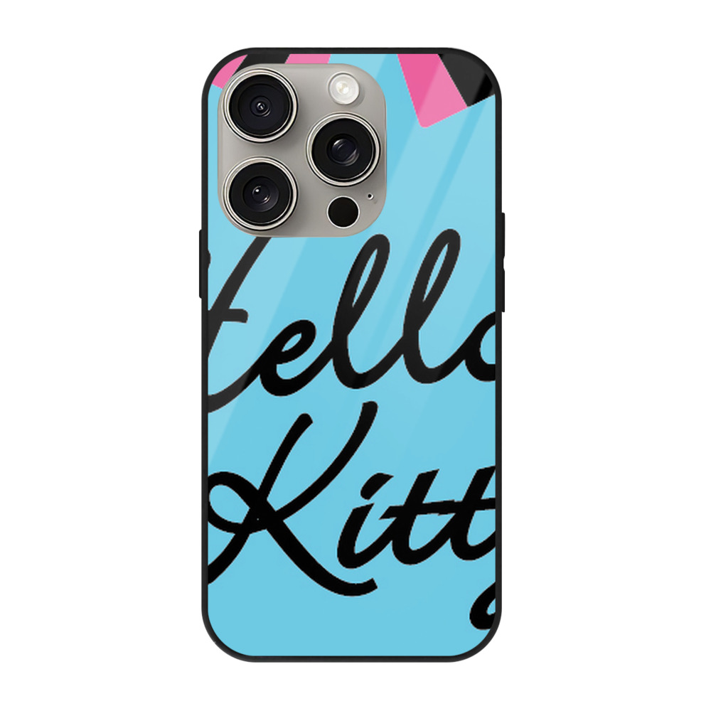 （画像用） Hello Kitty ハローキティ 【iPhone15Pro対応】スマホケース 耐衝撃＆黄変防止 背面ガラス