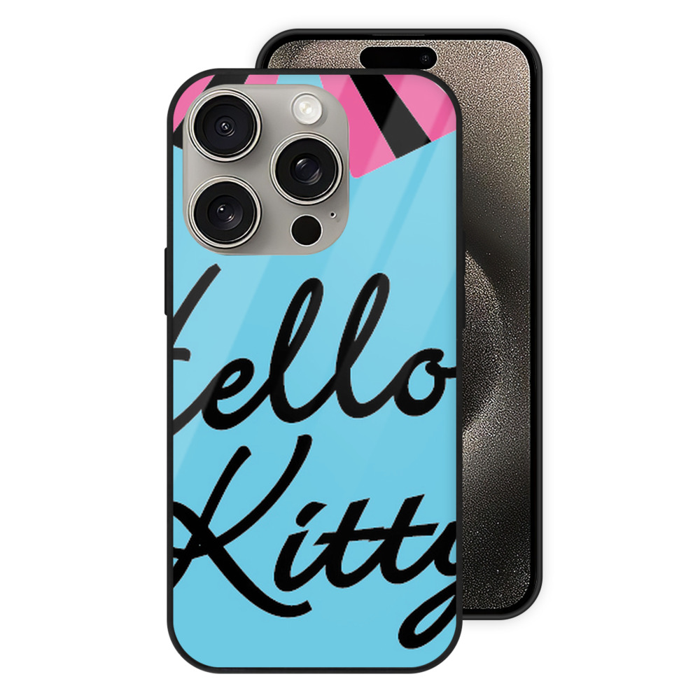 Hello Kitty ハローキティ 【iPhone15Pro対応】スマホケース 耐衝撃＆黄変防止 背面ガラス