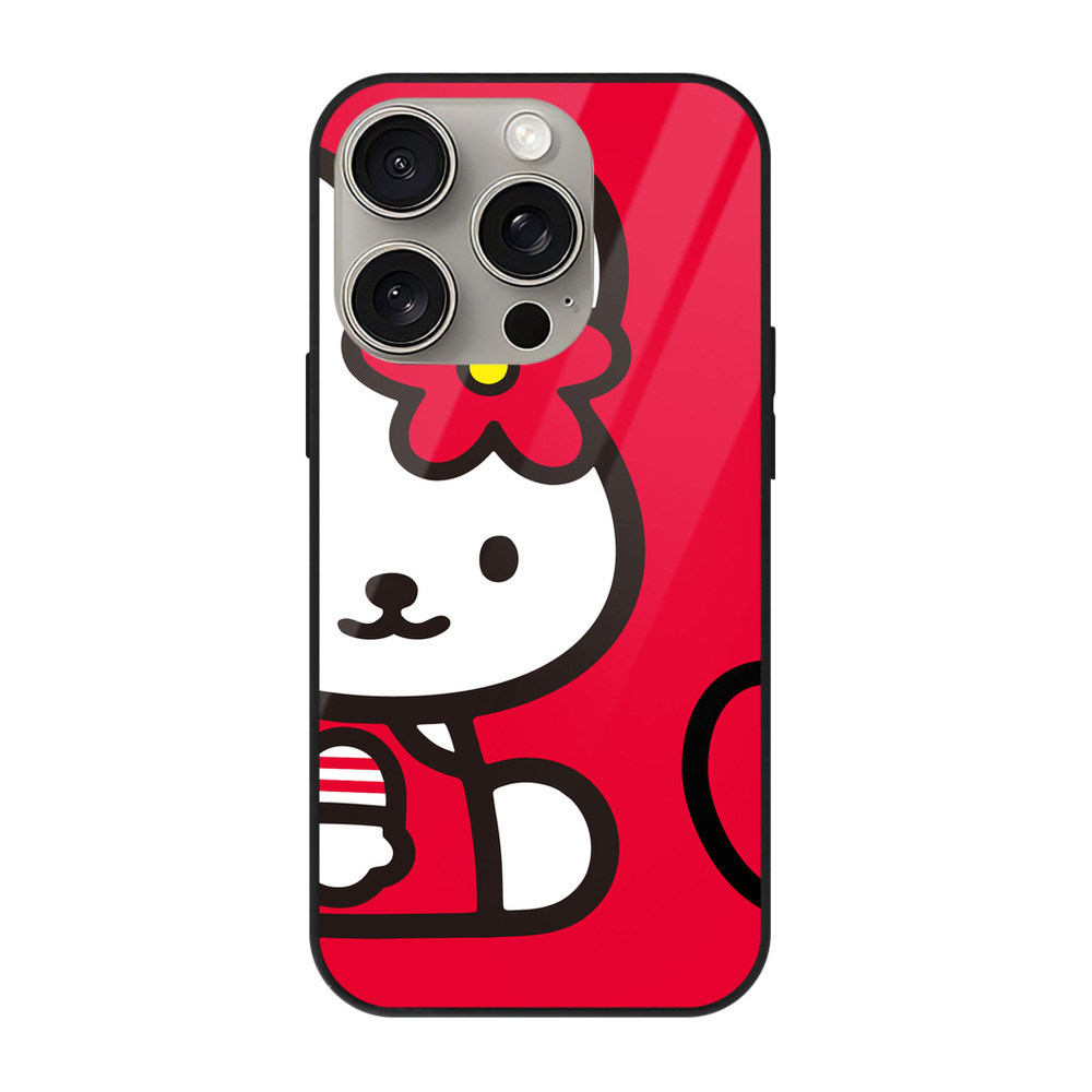 （画像用） Hello Kitty ハローキティ 【iPhone15Pro対応】スマホケース 耐衝撃＆黄変防止 背面ガラス