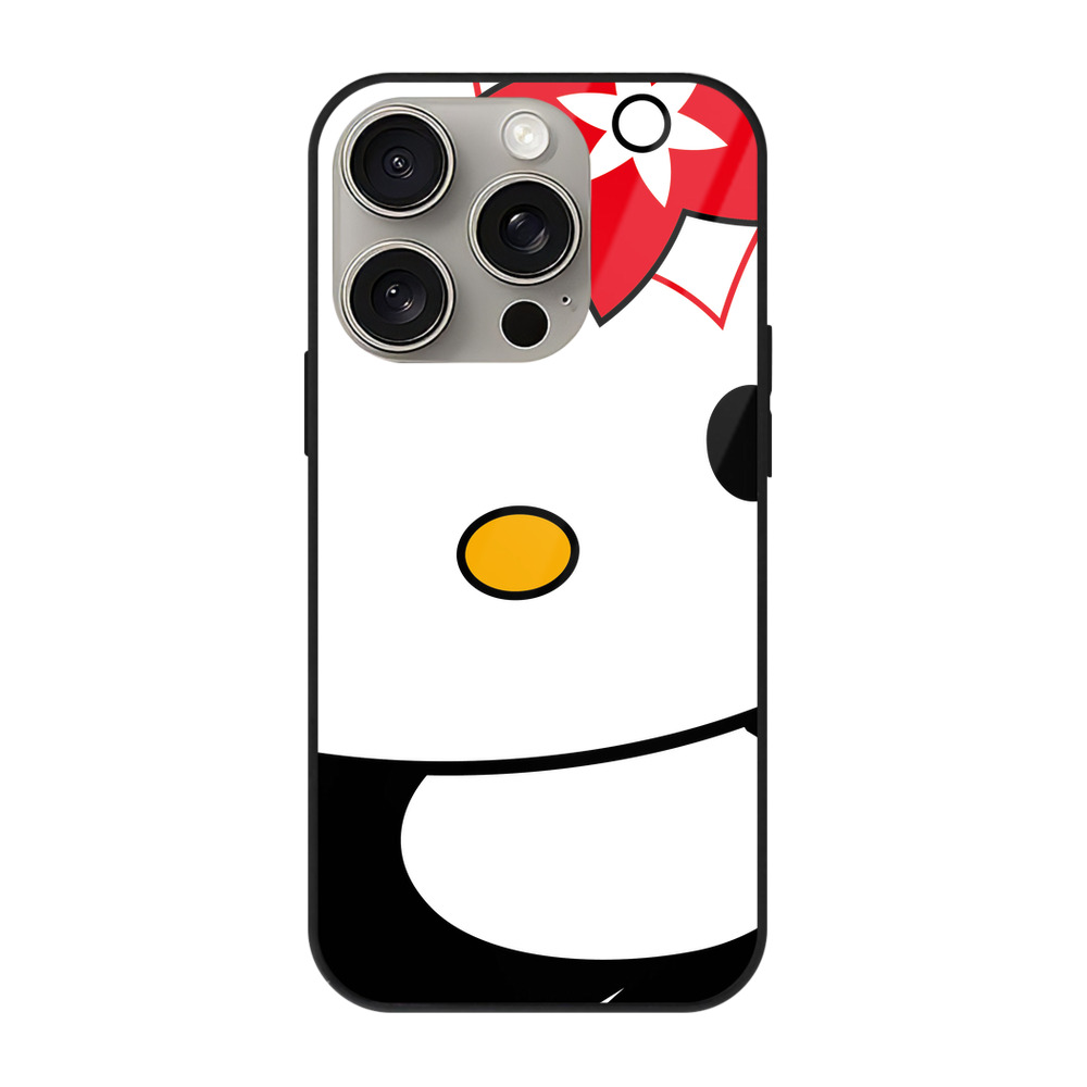 （画像用） Hello Kitty ハローキティ 【iPhone15Pro対応】スマホケース 耐衝撃＆黄変防止 背面ガラス
