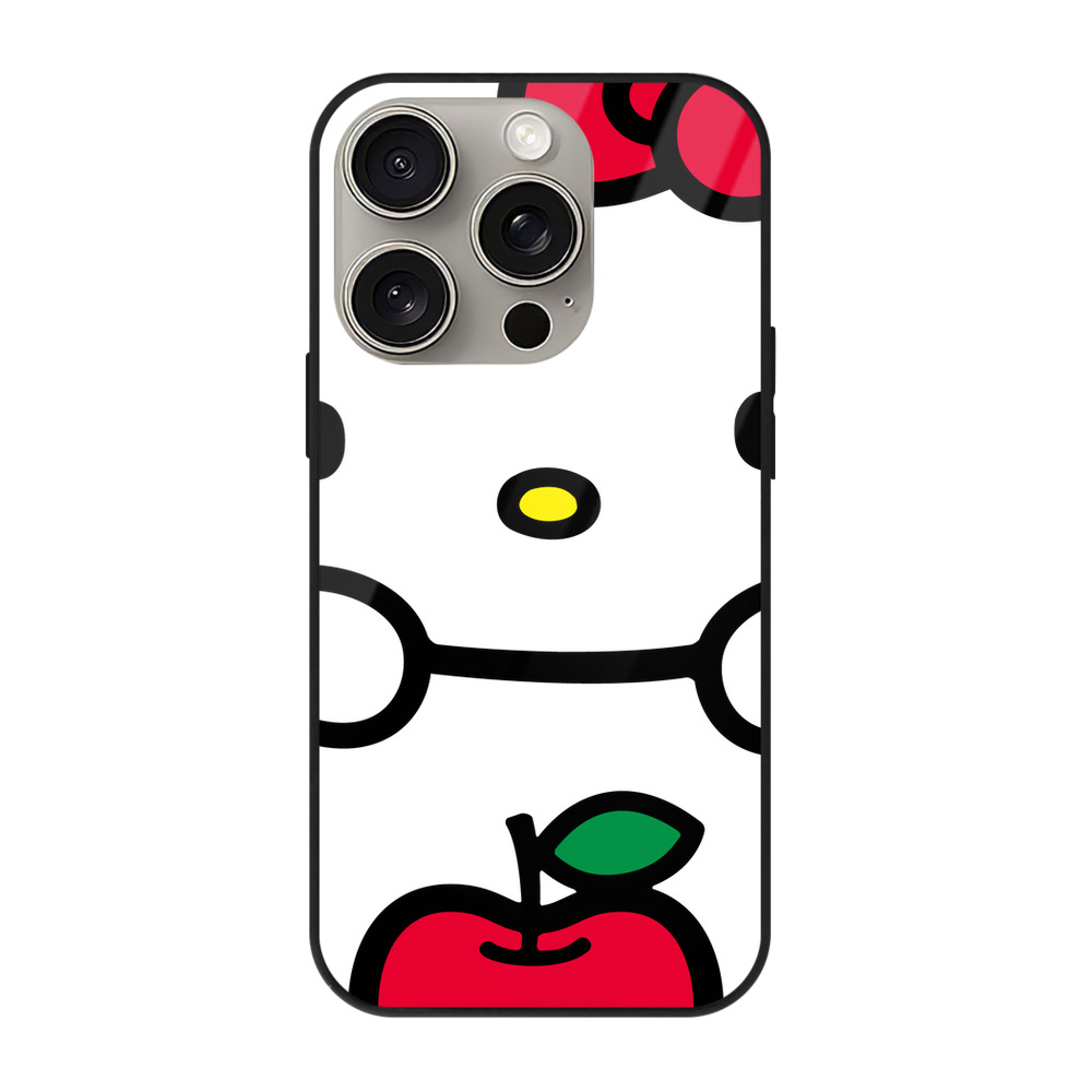 （画像用） Hello Kitty ハローキティ 【iPhone15Pro対応】スマホケース 耐衝撃＆黄変防止 背面ガラス
