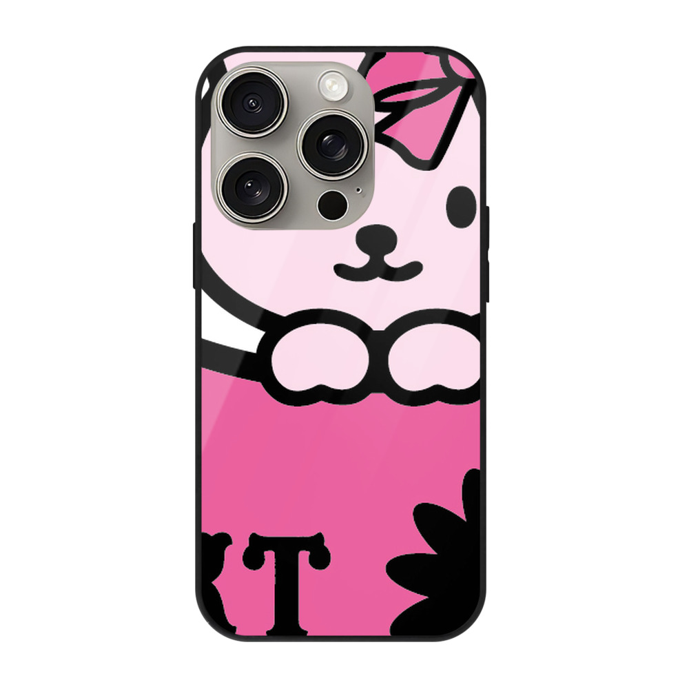 （画像用） Hello Kitty ハローキティ 【iPhone15Pro対応】スマホケース 耐衝撃＆黄変防止 背面ガラス