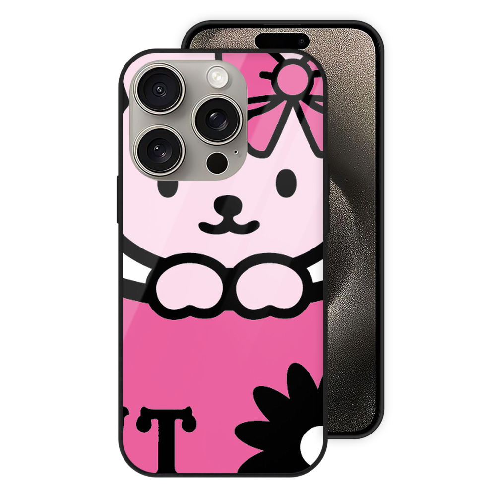 （画像用） Hello Kitty ハローキティ 【iPhone15Pro対応】スマホケース 耐衝撃＆黄変防止 背面ガラス