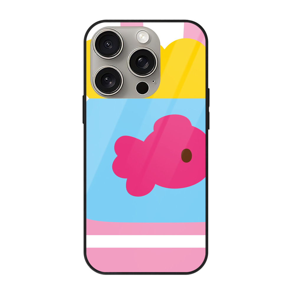 （画像用） Hello Kitty ハローキティ 【iPhone15Pro対応】スマホケース 耐衝撃＆黄変防止 背面ガラス