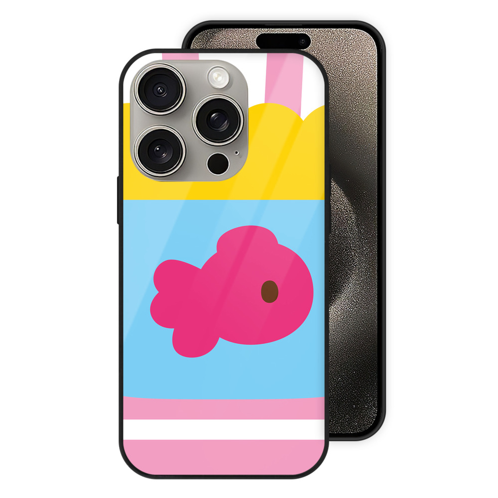 （画像用） Hello Kitty ハローキティ 【iPhone15Pro対応】スマホケース 耐衝撃＆黄変防止 背面ガラス