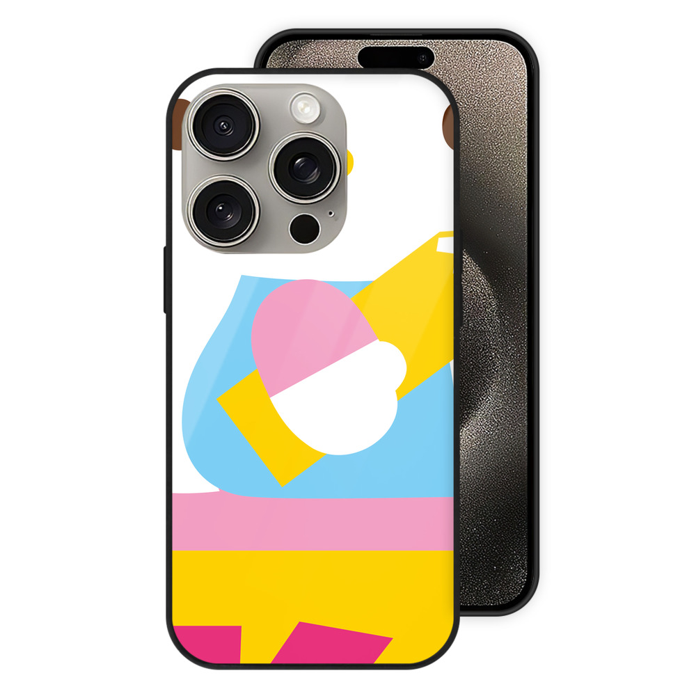 （画像用） Hello Kitty ハローキティ 【iPhone15Pro対応】スマホケース 耐衝撃＆黄変防止 背面ガラス