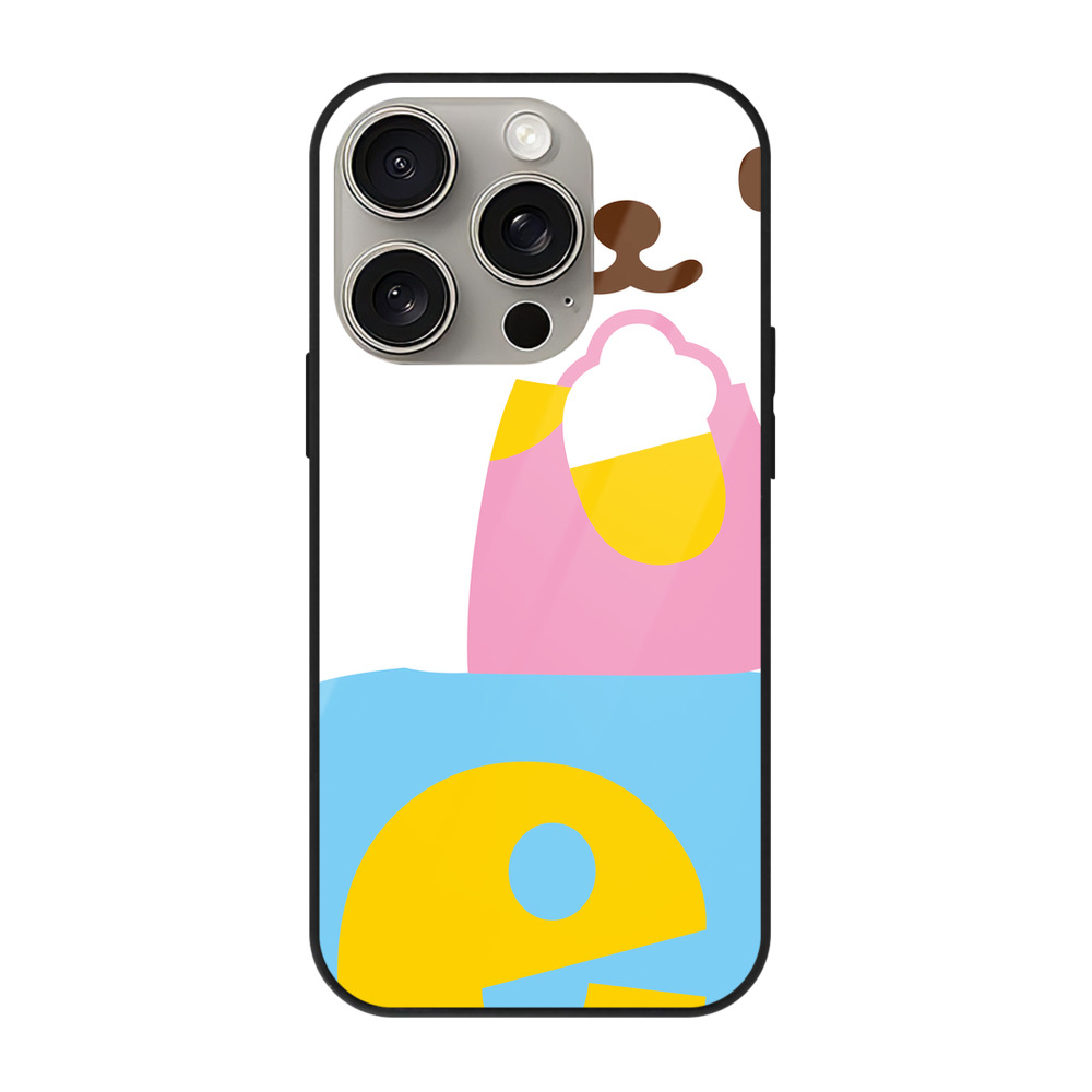 （画像用） Hello Kitty ハローキティ 【iPhone15Pro対応】スマホケース 耐衝撃＆黄変防止 背面ガラス