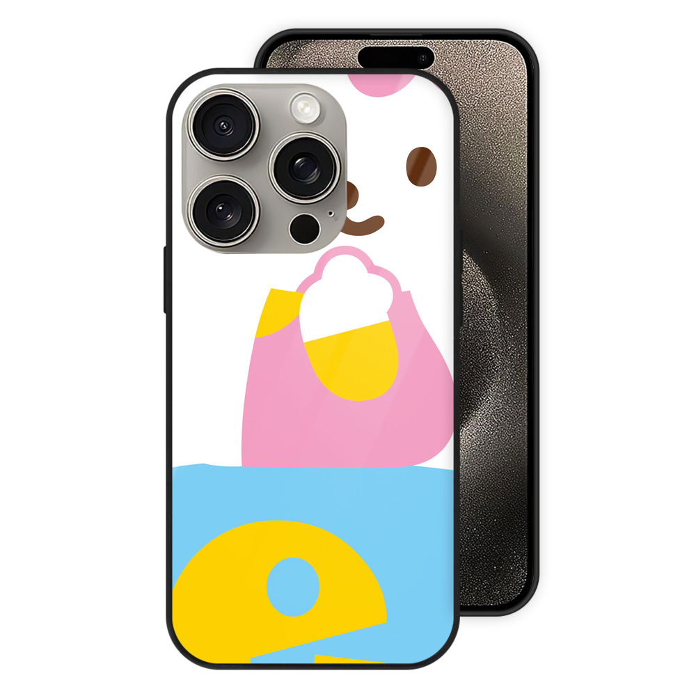 （画像用） Hello Kitty ハローキティ 【iPhone15Pro対応】スマホケース 耐衝撃＆黄変防止 背面ガラス