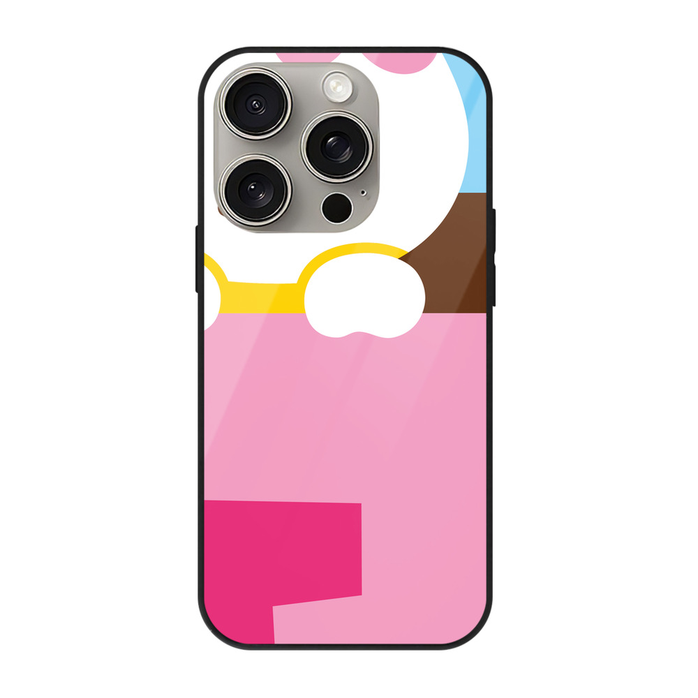 （画像用） Hello Kitty ハローキティ 【iPhone15Pro対応】スマホケース 耐衝撃＆黄変防止 背面ガラス