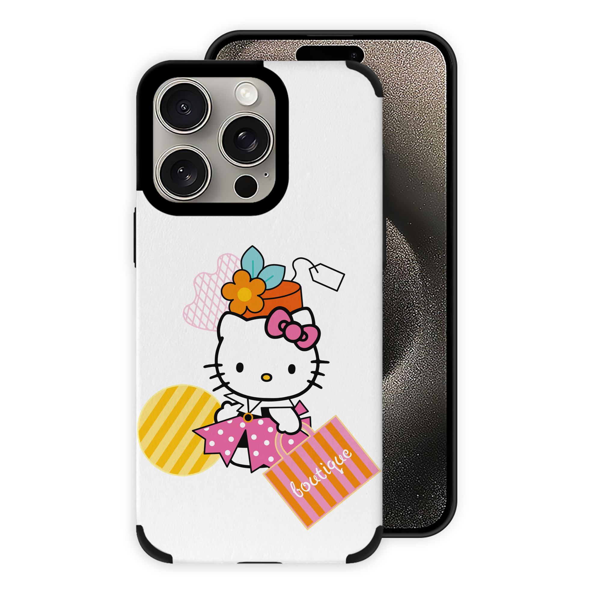 （画像用） Hello Kitty ハローキティ 【iPhone15ProMax対応】 PUレザー スマホケース 耐衝撃＆黄変防止