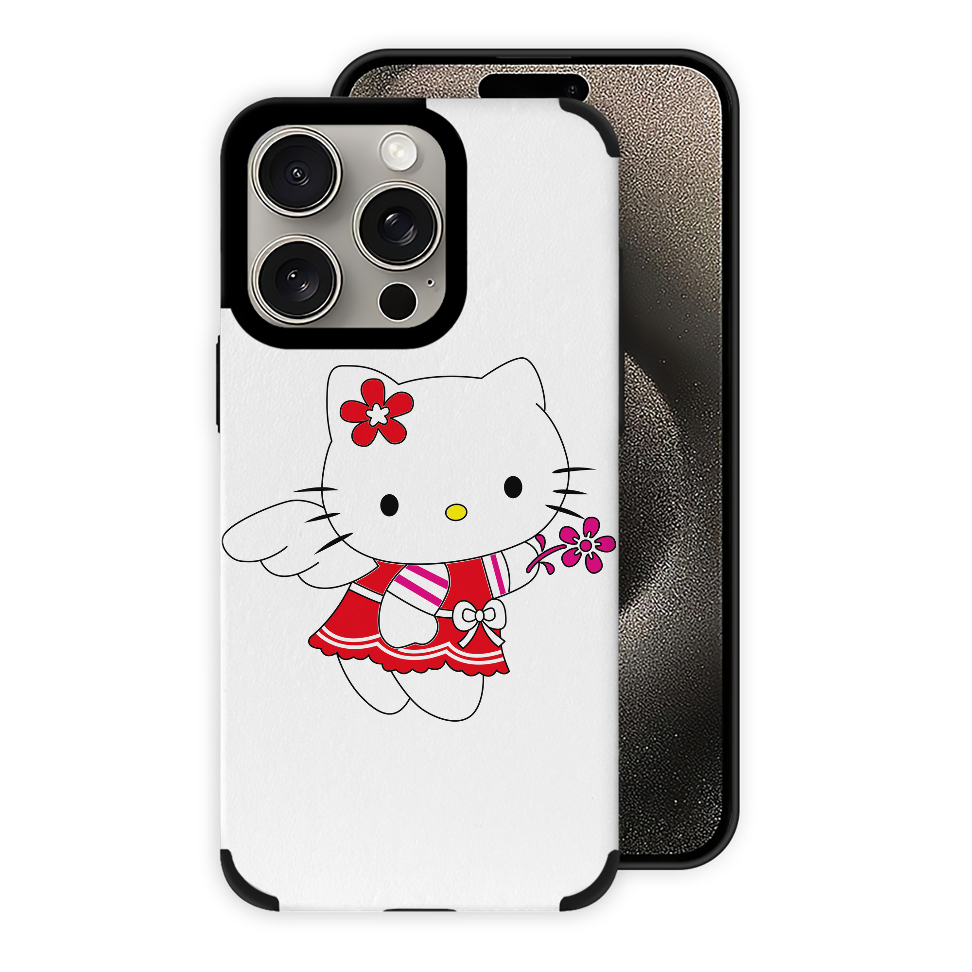 （画像用） Hello Kitty ハローキティ 【iPhone15ProMax対応】 PUレザー スマホケース 耐衝撃＆黄変防止