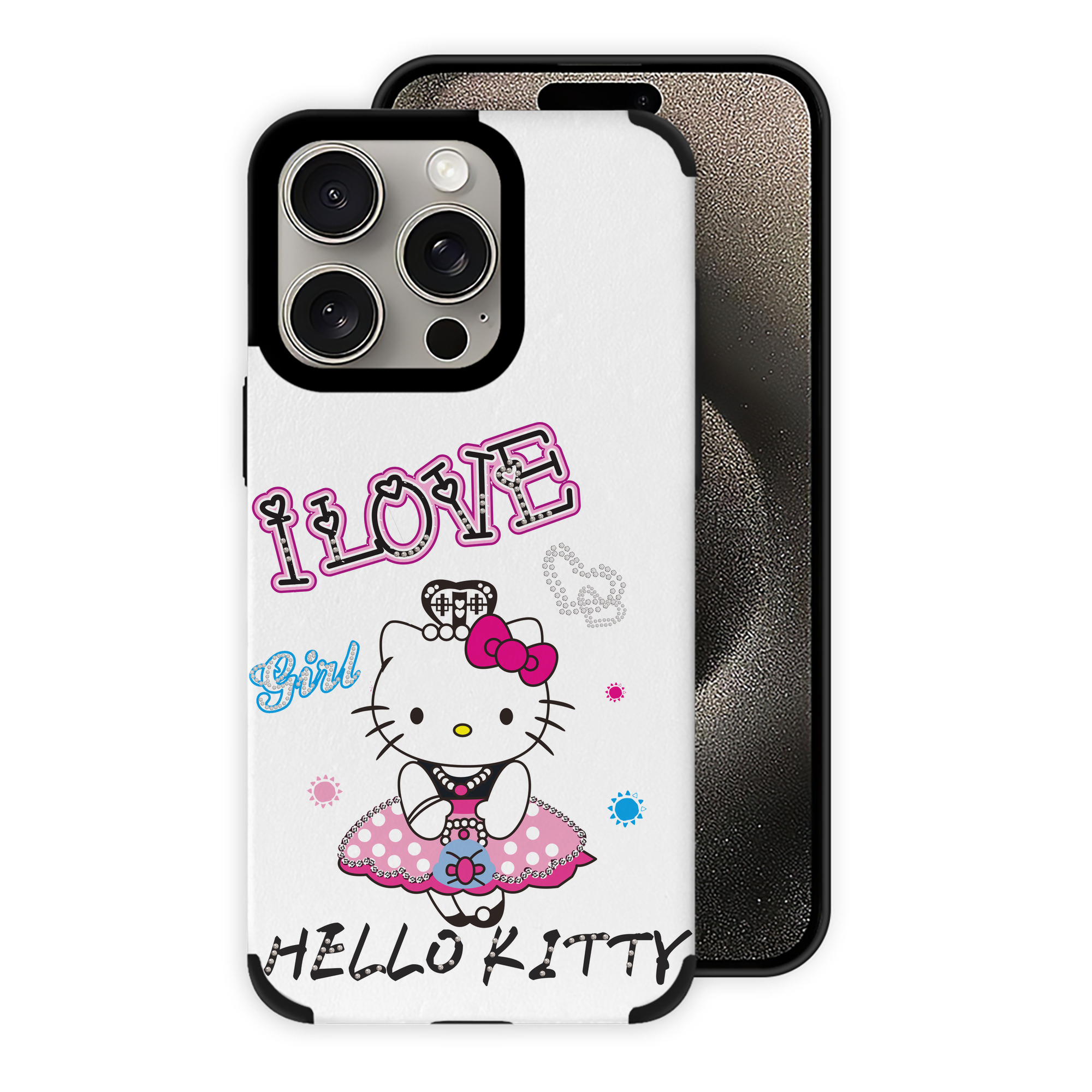 （画像用） Hello Kitty ハローキティ 【iPhone15ProMax対応】 PUレザー スマホケース 耐衝撃＆黄変防止