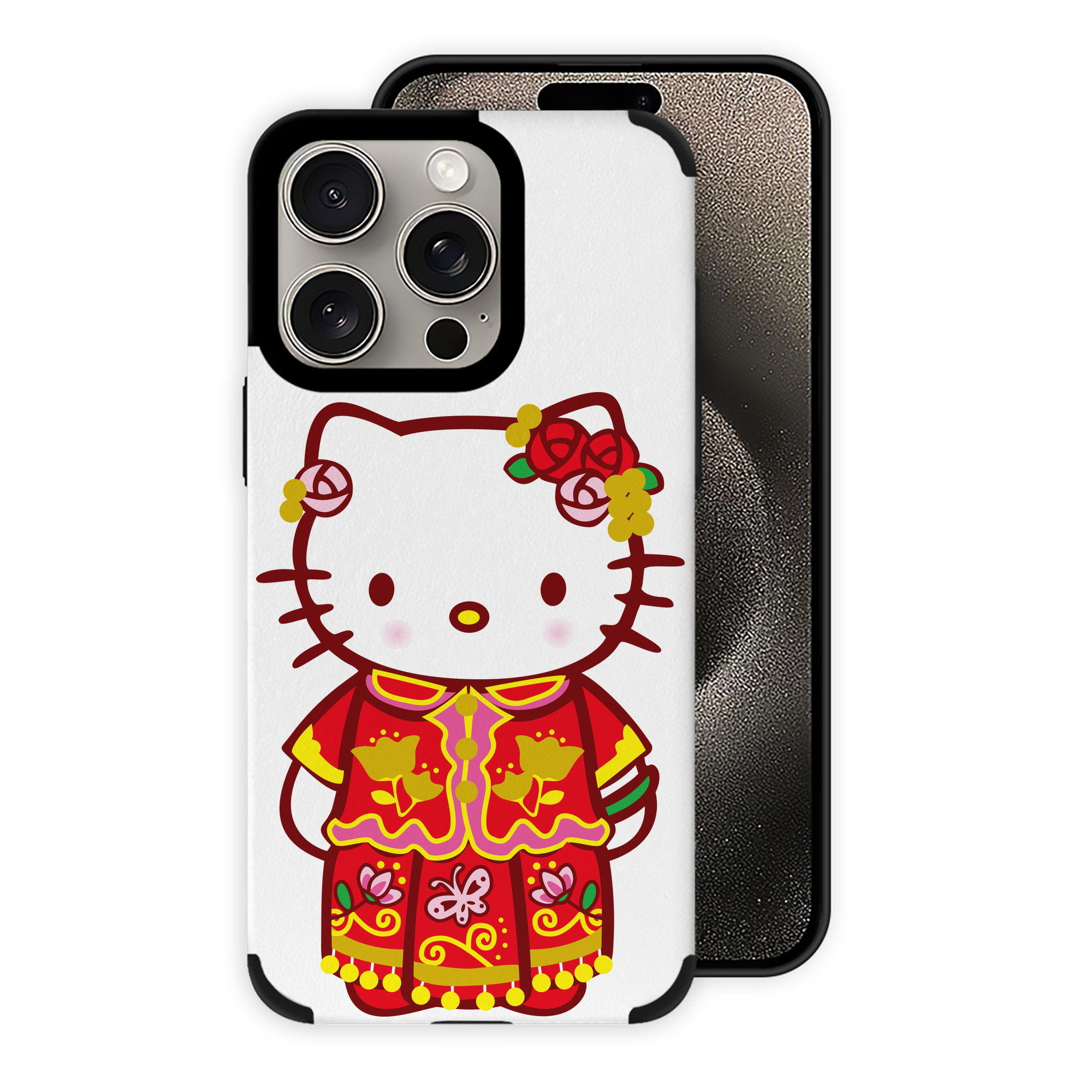 （画像用） Hello Kitty ハローキティ 【iPhone15ProMax対応】 PUレザー スマホケース 耐衝撃＆黄変防止