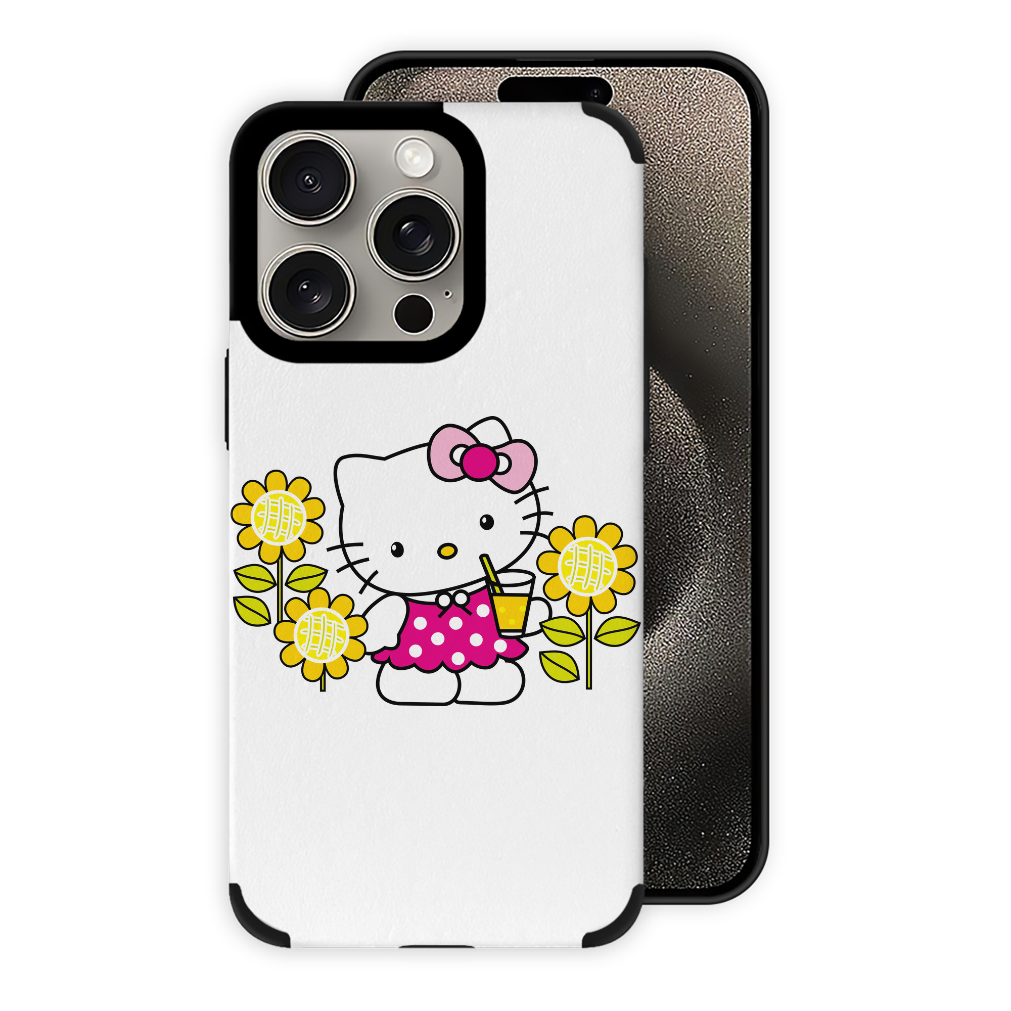 （画像用） Hello Kitty ハローキティ 【iPhone15ProMax対応】 PUレザー スマホケース 耐衝撃＆黄変防止