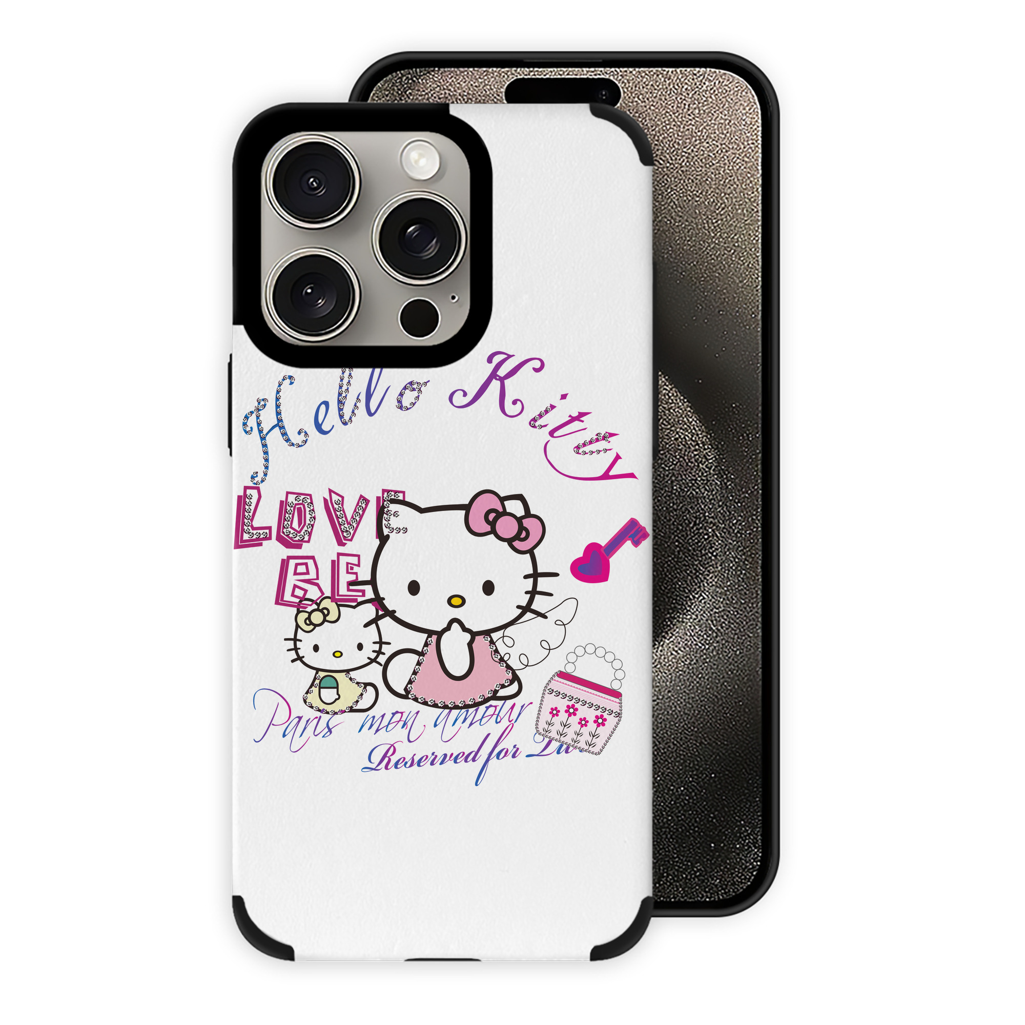 （画像用） Hello Kitty ハローキティ 【iPhone15ProMax対応】 PUレザー スマホケース 耐衝撃＆黄変防止