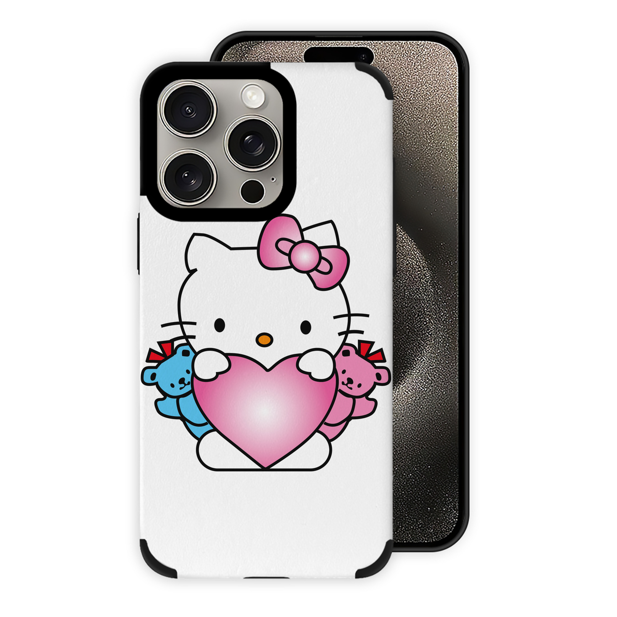 （画像用） Hello Kitty ハローキティ 【iPhone15ProMax対応】 PUレザー スマホケース 耐衝撃＆黄変防止