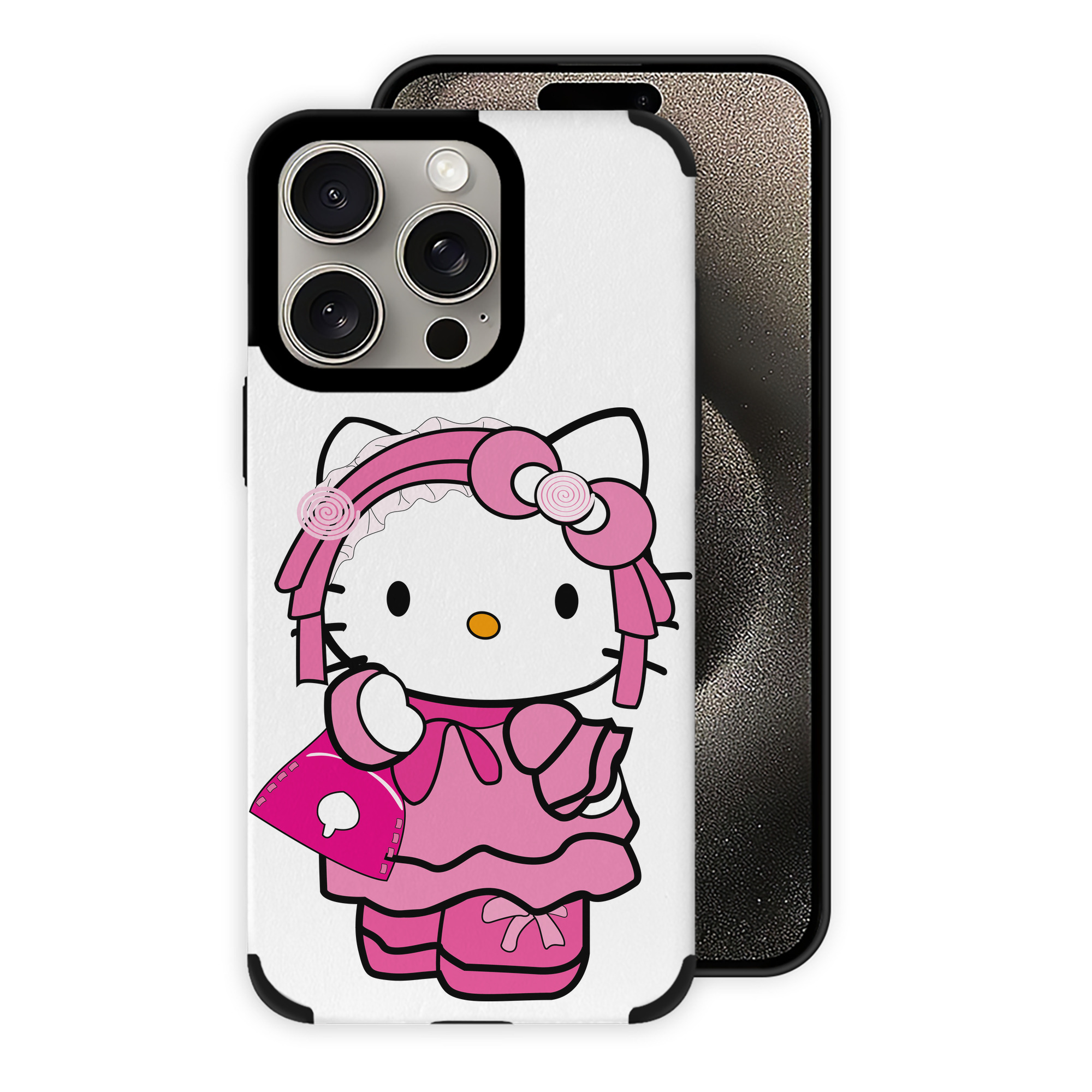 （画像用） Hello Kitty ハローキティ 【iPhone15ProMax対応】 PUレザー スマホケース 耐衝撃＆黄変防止
