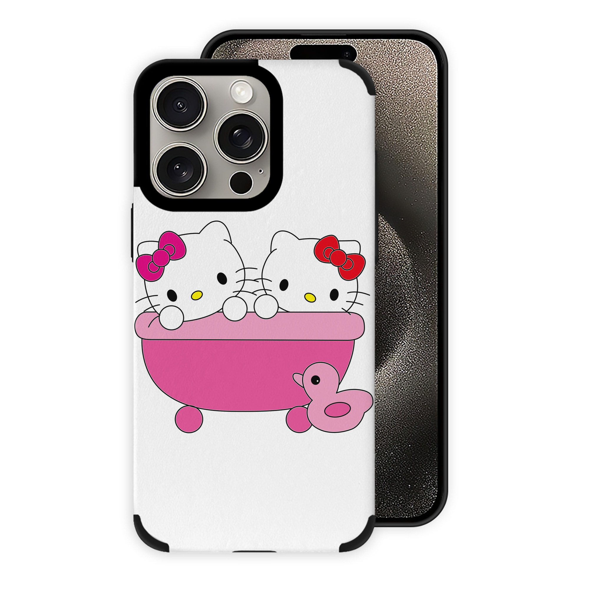 （画像用） Hello Kitty ハローキティ 【iPhone15ProMax対応】 PUレザー スマホケース 耐衝撃＆黄変防止
