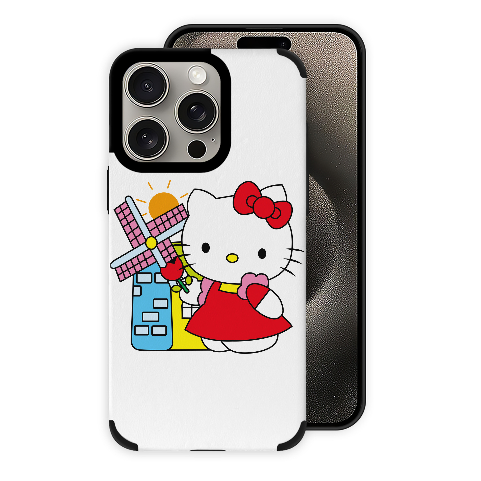 （画像用） Hello Kitty ハローキティ 【iPhone15ProMax対応】 PUレザー スマホケース 耐衝撃＆黄変防止