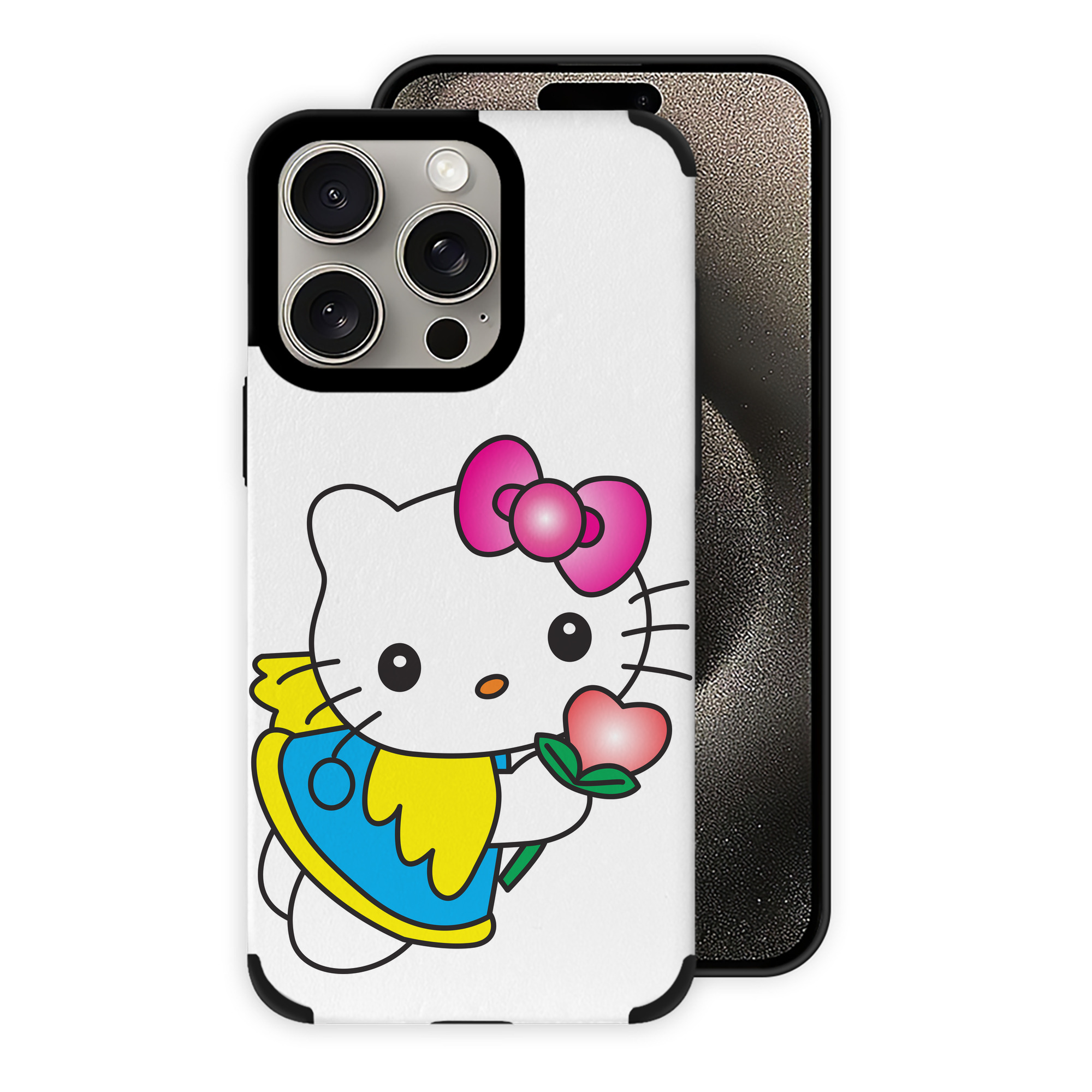 （画像用） Hello Kitty ハローキティ 【iPhone15ProMax対応】 PUレザー スマホケース 耐衝撃＆黄変防止