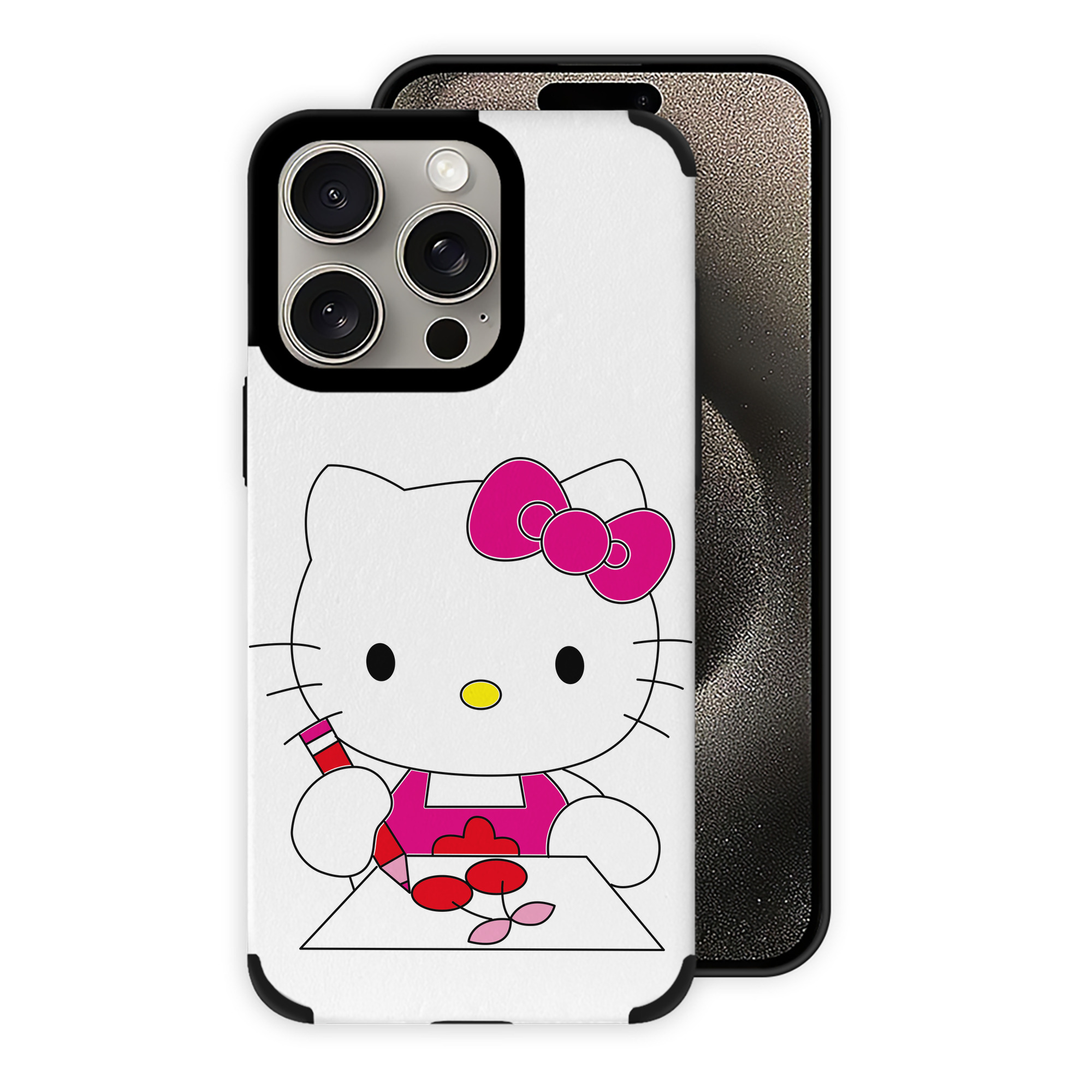 （画像用） Hello Kitty ハローキティ 【iPhone15ProMax対応】 PUレザー スマホケース 耐衝撃＆黄変防止