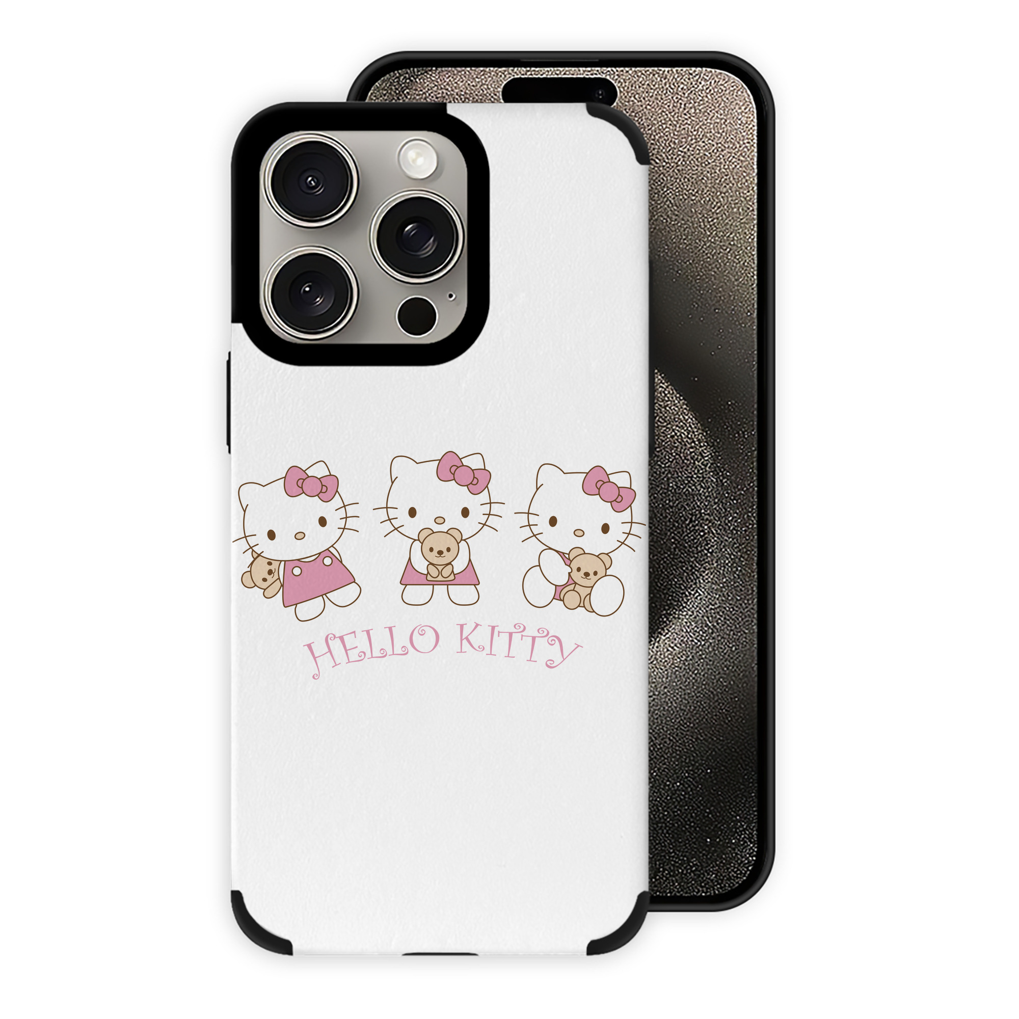 （画像用） Hello Kitty ハローキティ 【iPhone15ProMax対応】 PUレザー スマホケース 耐衝撃＆黄変防止