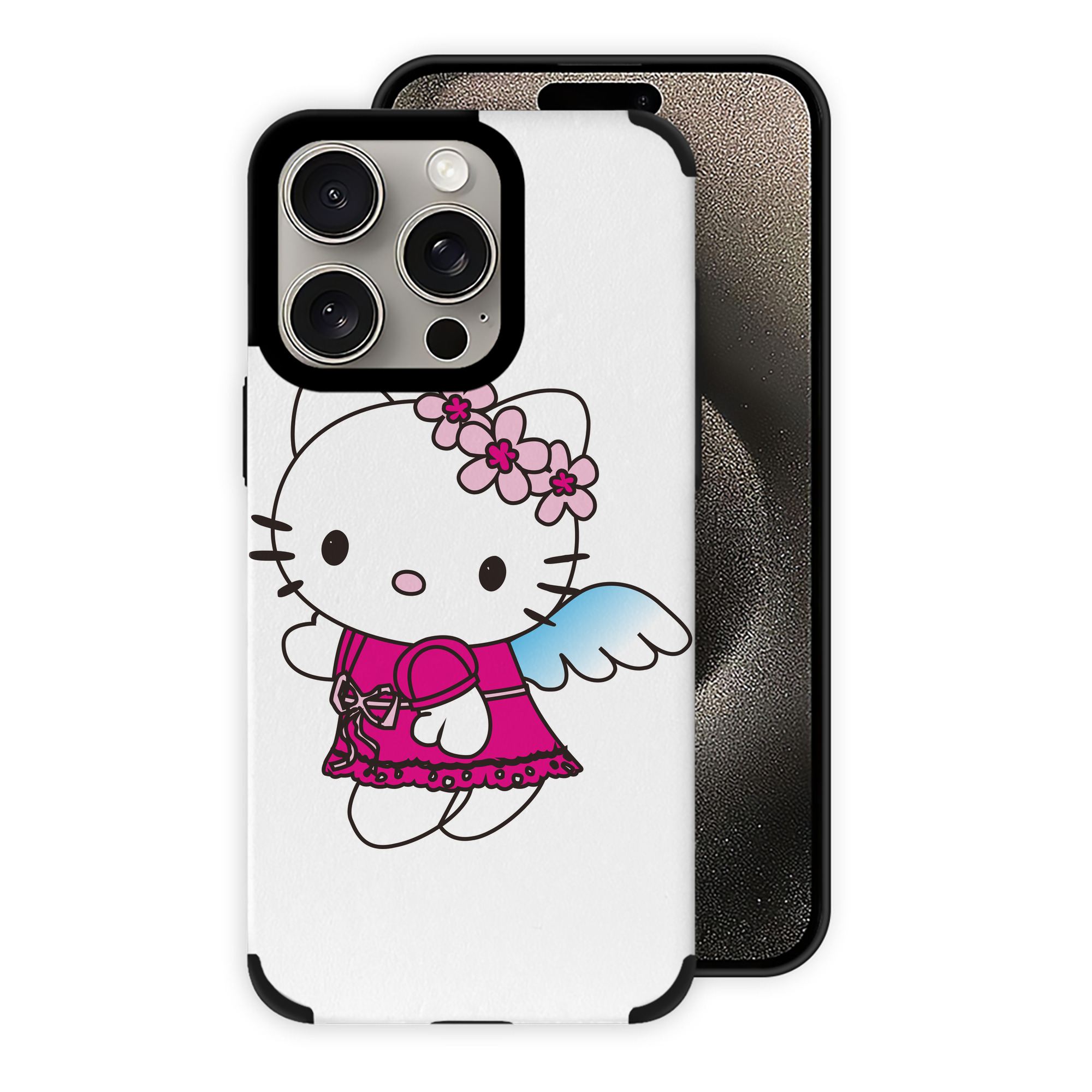 （画像用） Hello Kitty ハローキティ 【iPhone15ProMax対応】 PUレザー スマホケース 耐衝撃＆黄変防止