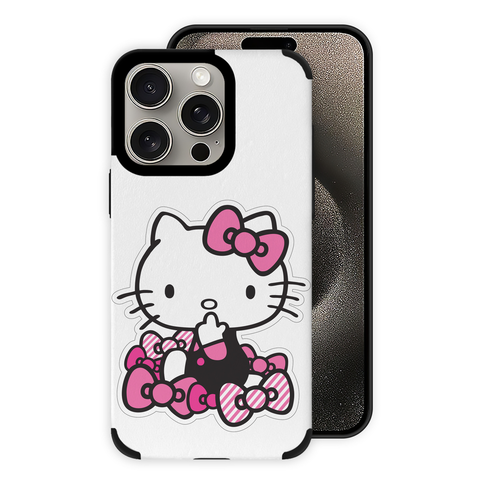 （画像用） Hello Kitty ハローキティ 【iPhone15ProMax対応】 PUレザー スマホケース 耐衝撃＆黄変防止