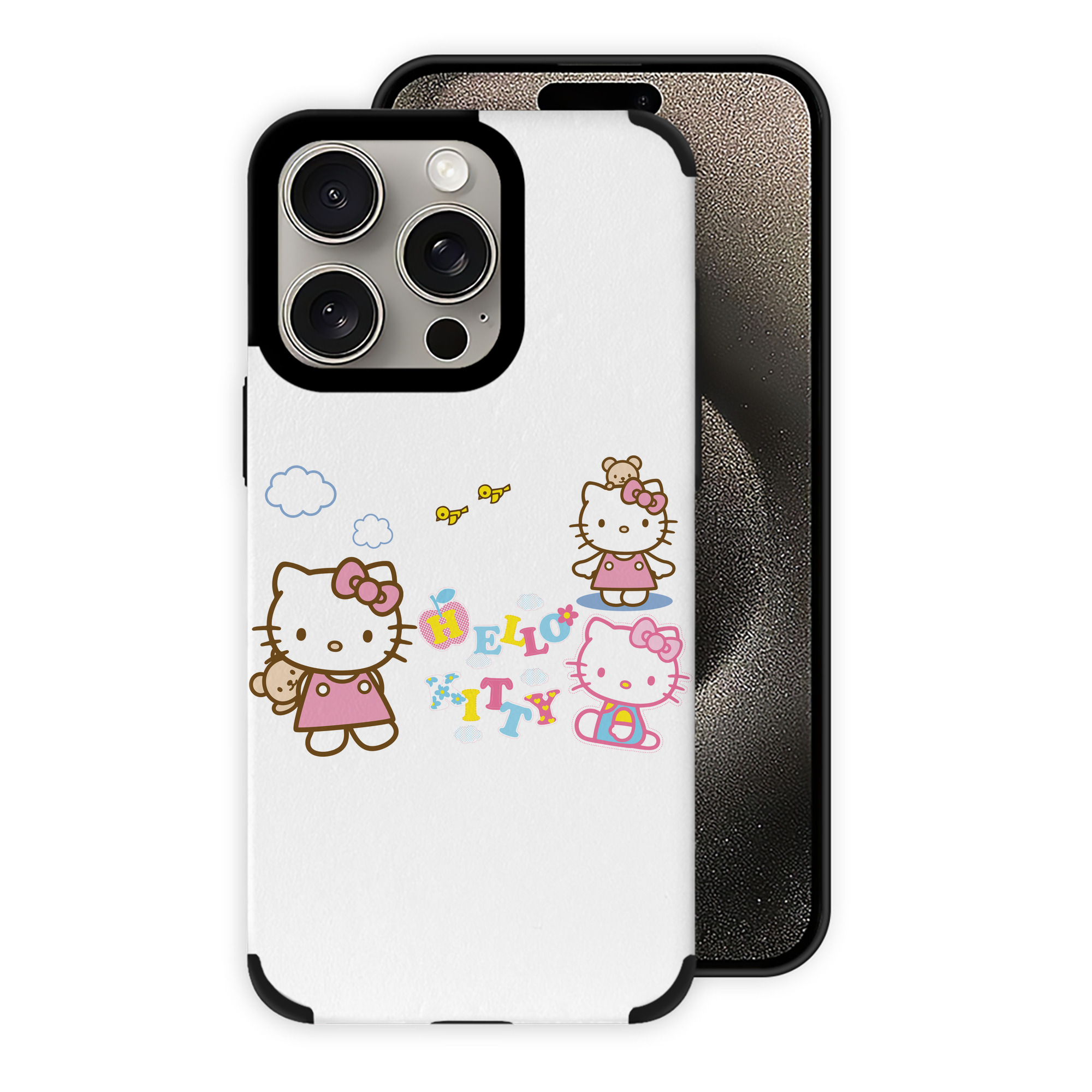 （画像用） Hello Kitty ハローキティ 【iPhone15ProMax対応】 PUレザー スマホケース 耐衝撃＆黄変防止