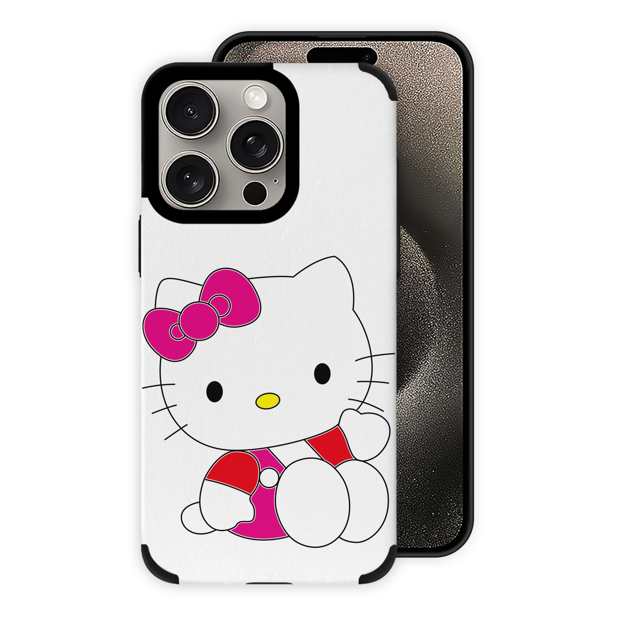 （画像用） Hello Kitty ハローキティ 【iPhone15ProMax対応】 PUレザー スマホケース 耐衝撃＆黄変防止