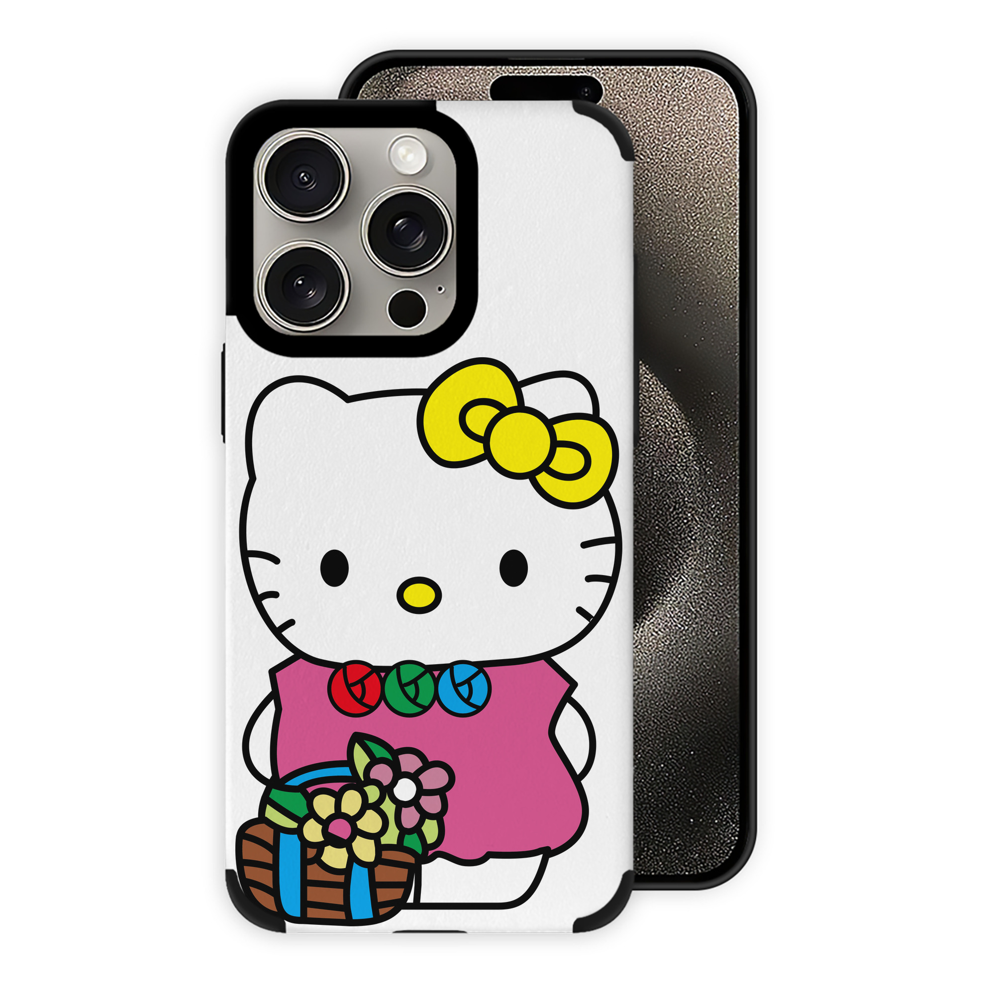 （画像用） Hello Kitty ハローキティ 【iPhone15ProMax対応】 PUレザー スマホケース 耐衝撃＆黄変防止