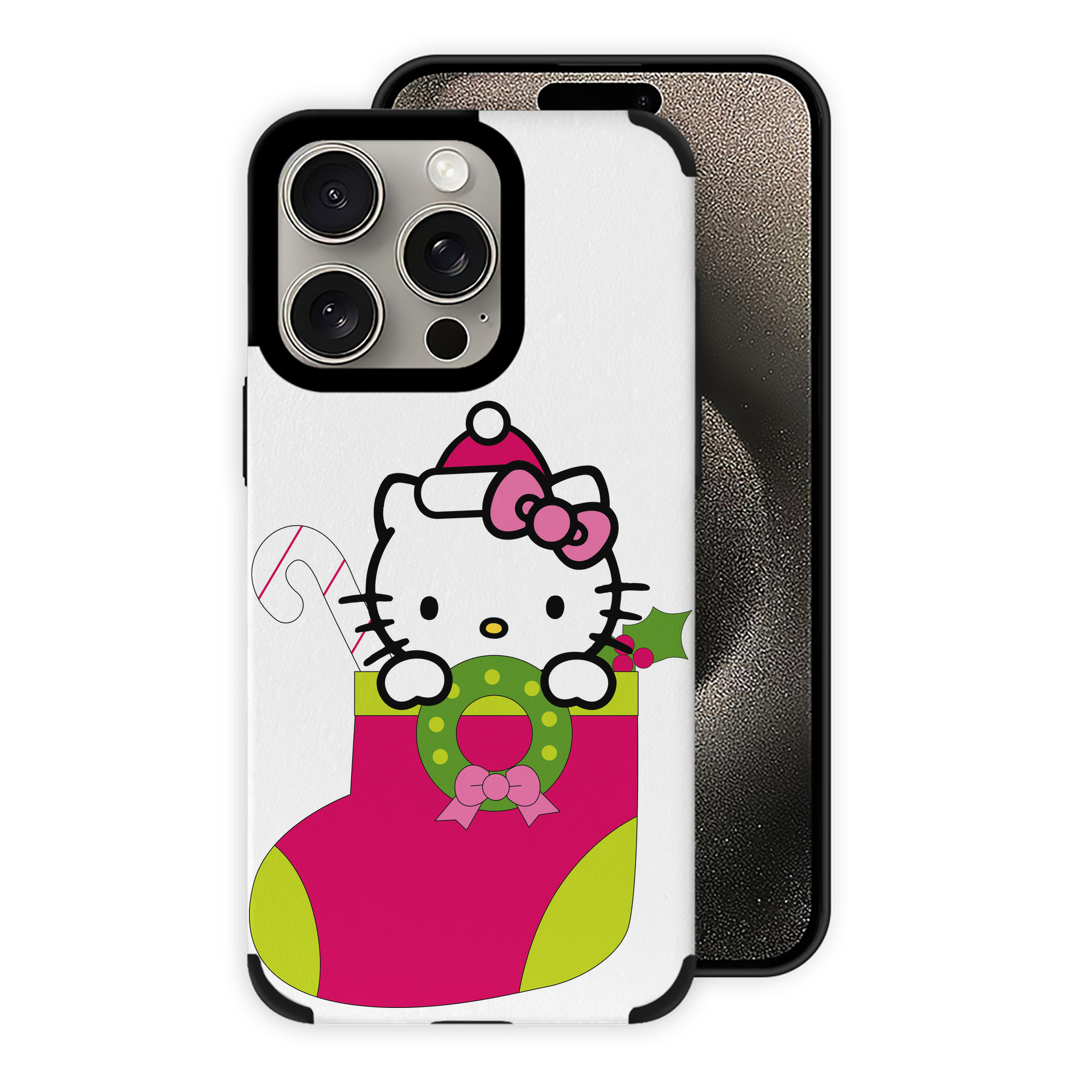 （画像用） Hello Kitty ハローキティ 【iPhone15ProMax対応】 PUレザー スマホケース 耐衝撃＆黄変防止