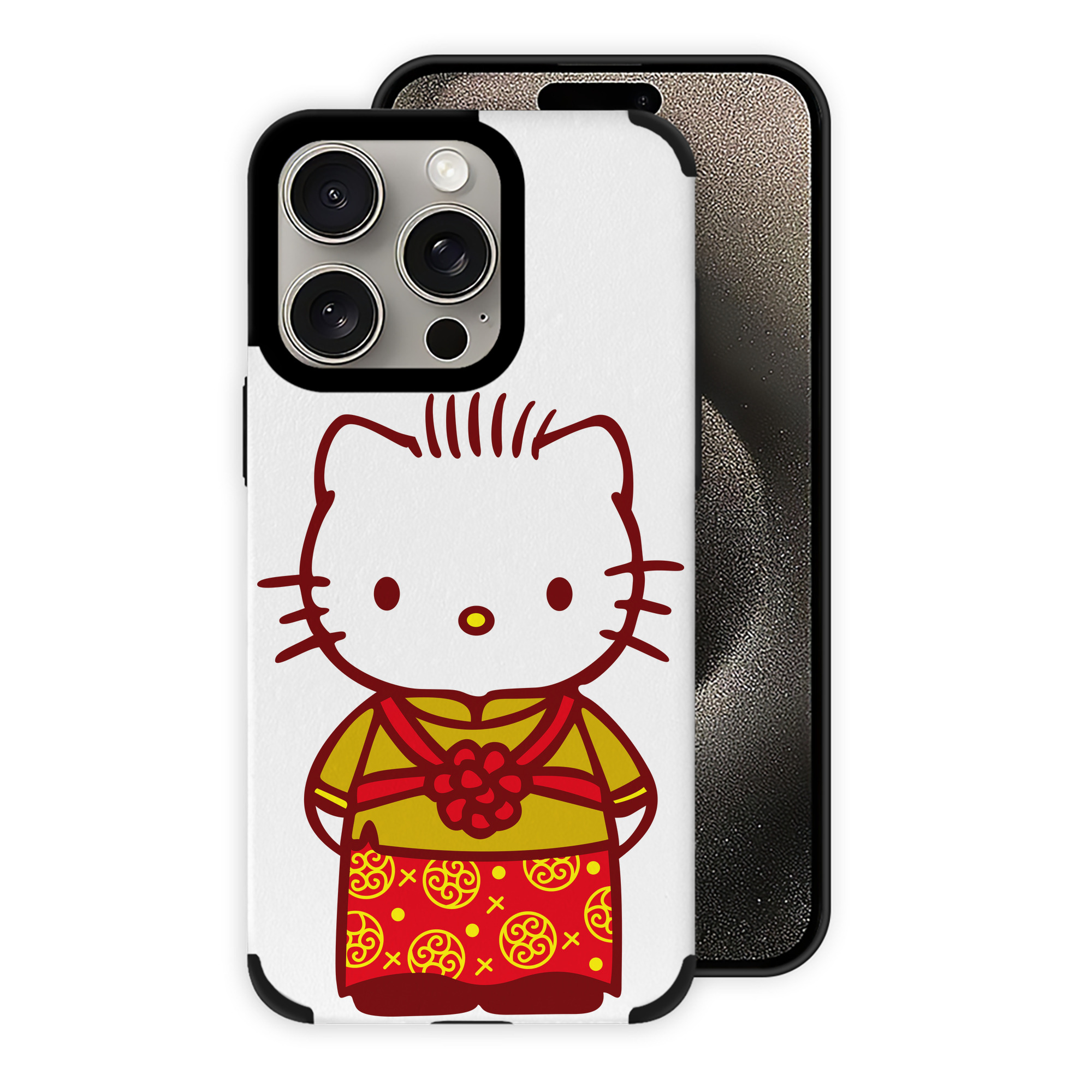 （画像用） Hello Kitty ハローキティ 【iPhone15ProMax対応】 PUレザー スマホケース 耐衝撃＆黄変防止