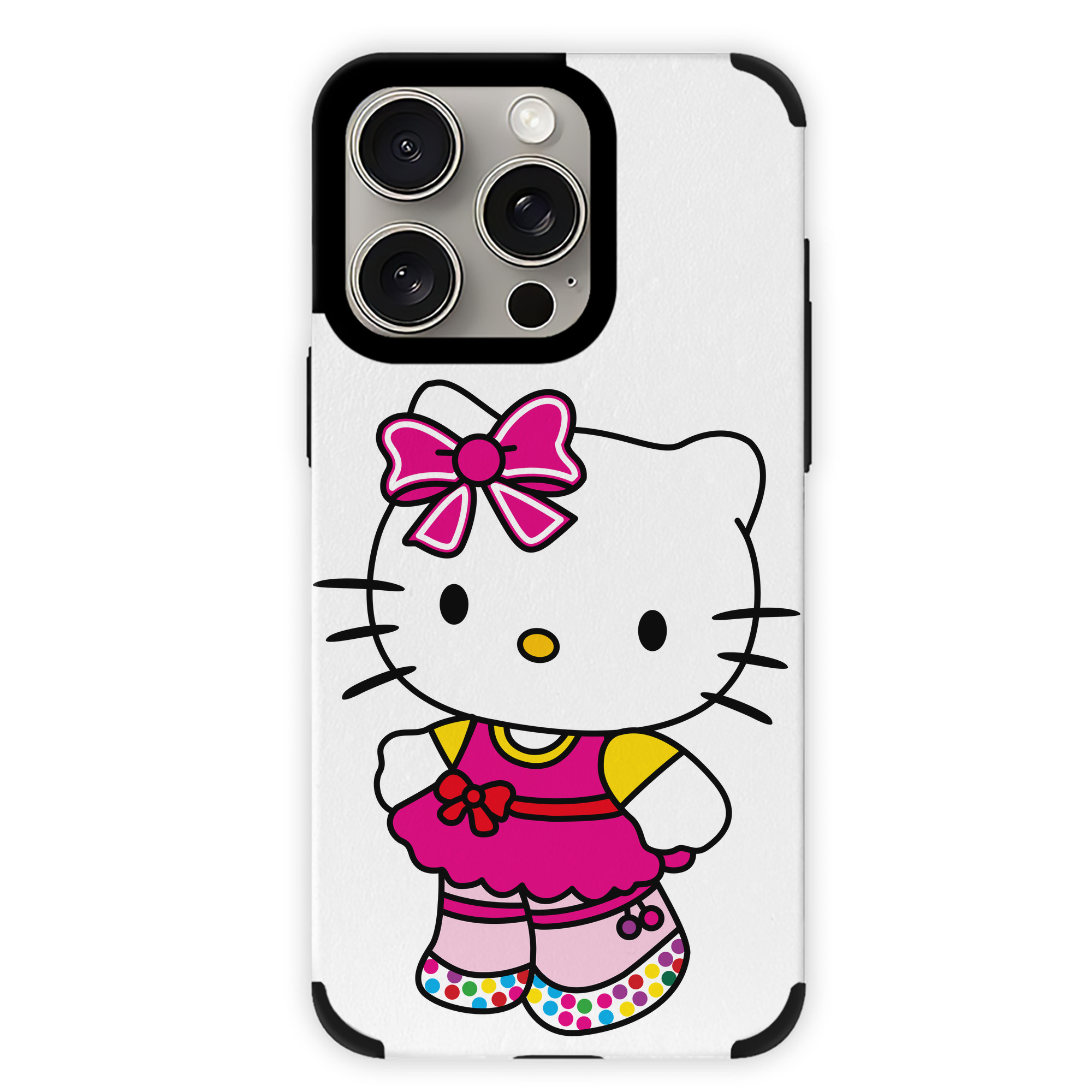 （画像用） Hello Kitty ハローキティ 【iPhone15ProMax対応】 PUレザー スマホケース 耐衝撃＆黄変防止