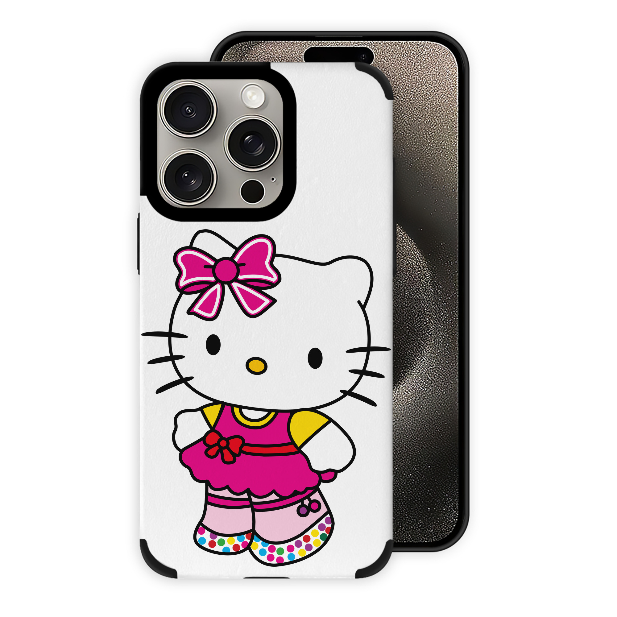 （画像用） Hello Kitty ハローキティ 【iPhone15ProMax対応】 PUレザー スマホケース 耐衝撃＆黄変防止